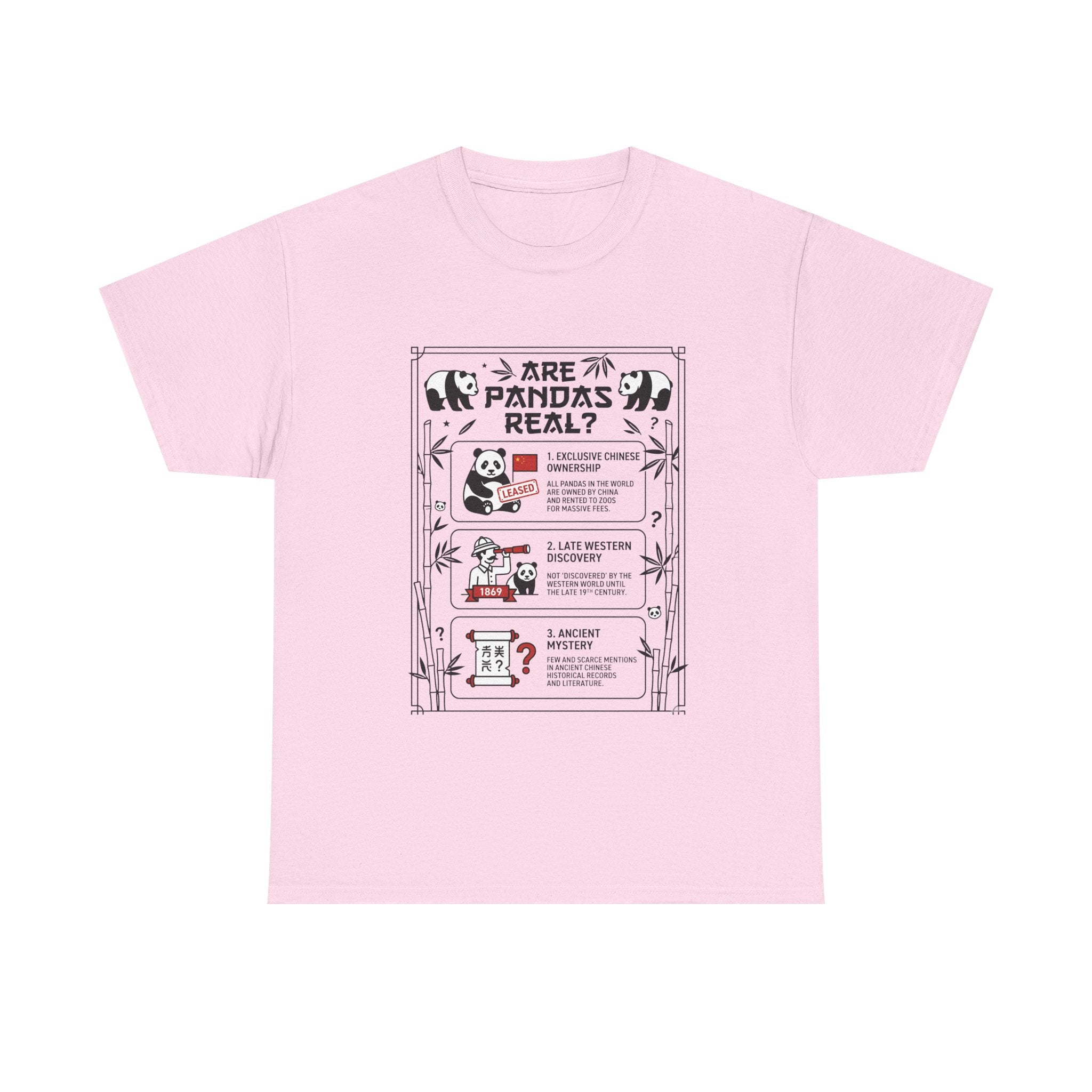 Are Pandas Real? Illustrated Infographic Tee - Funny Panda Facts T-Shirt