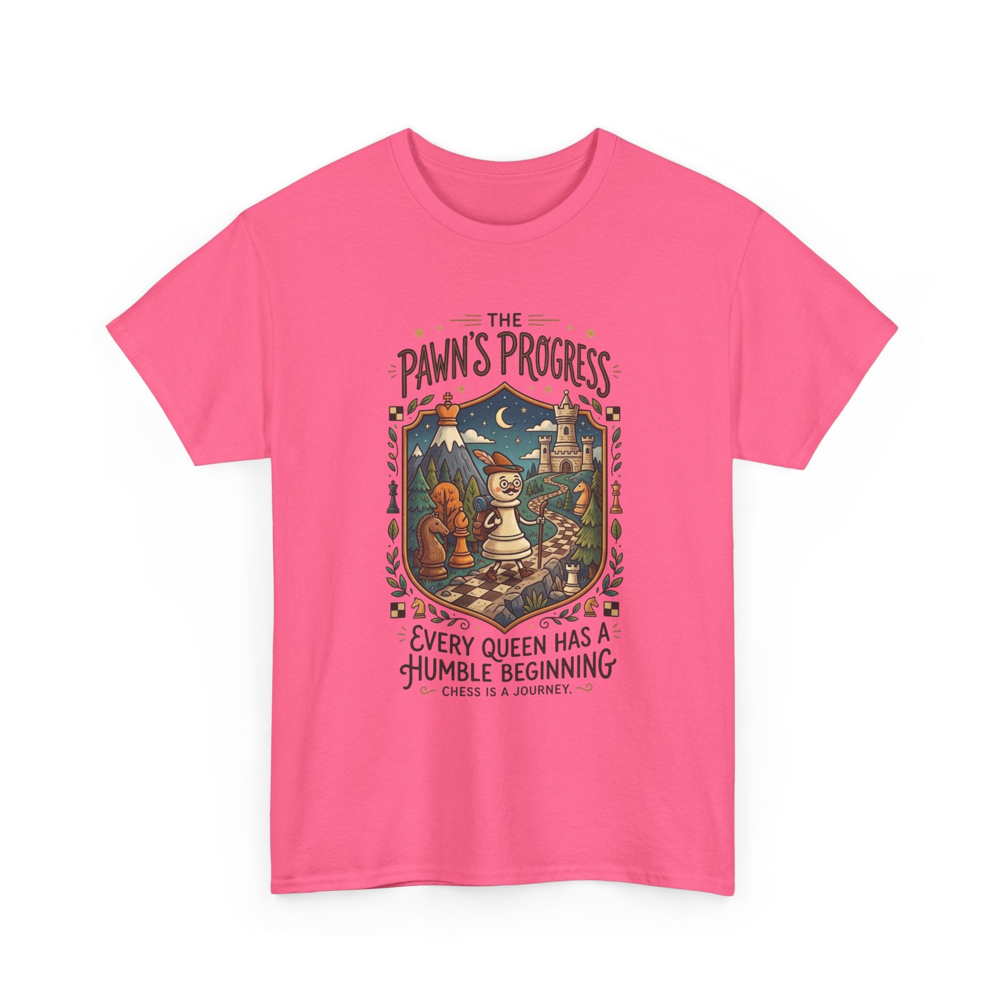 Chess 'The Pawn's Progress' T-Shirt — "Every Queen Has a Humble Beginning" Vintage Style Tee
