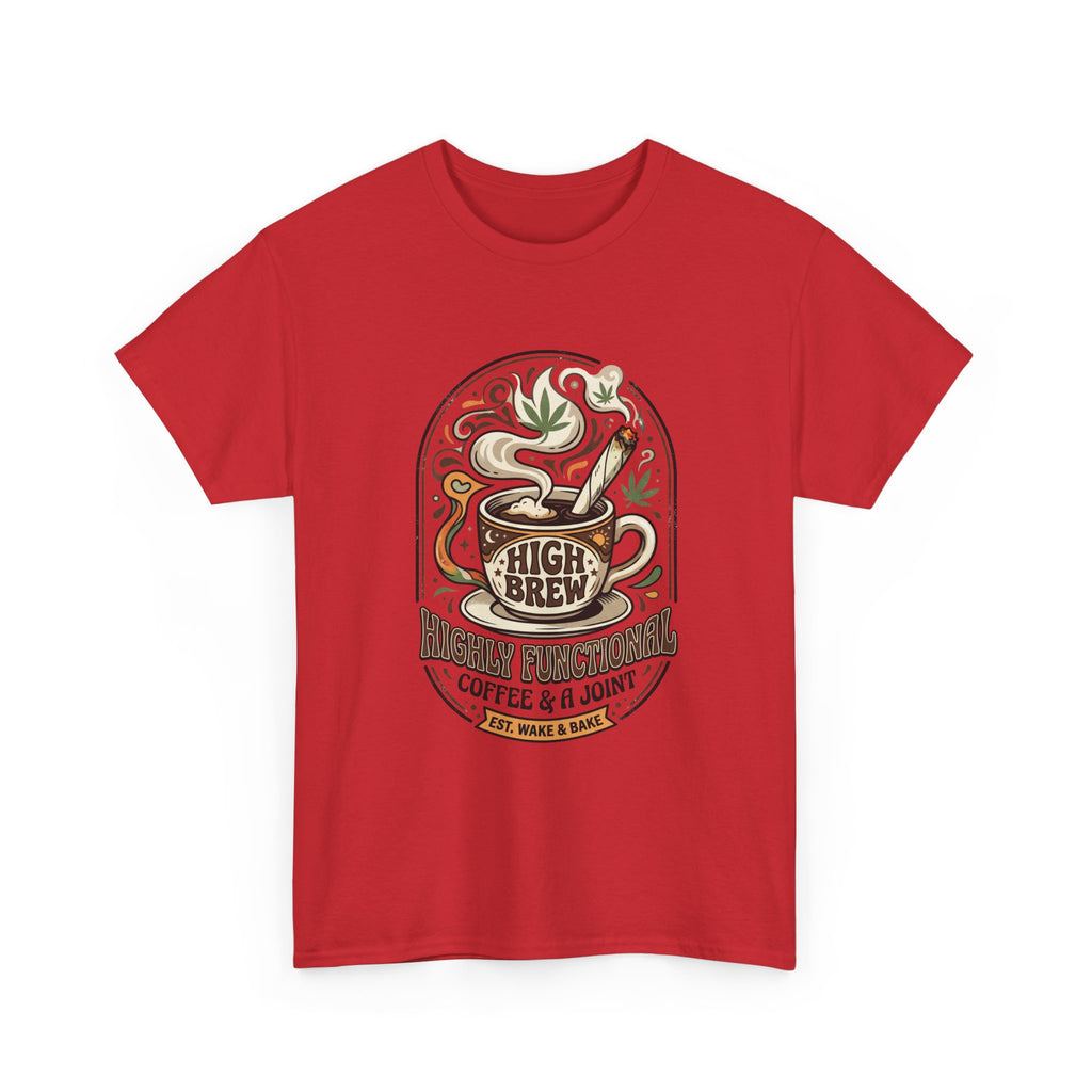 Coffee & Joint Tee — “High Brew” Graphic Coffee T‑Shirt