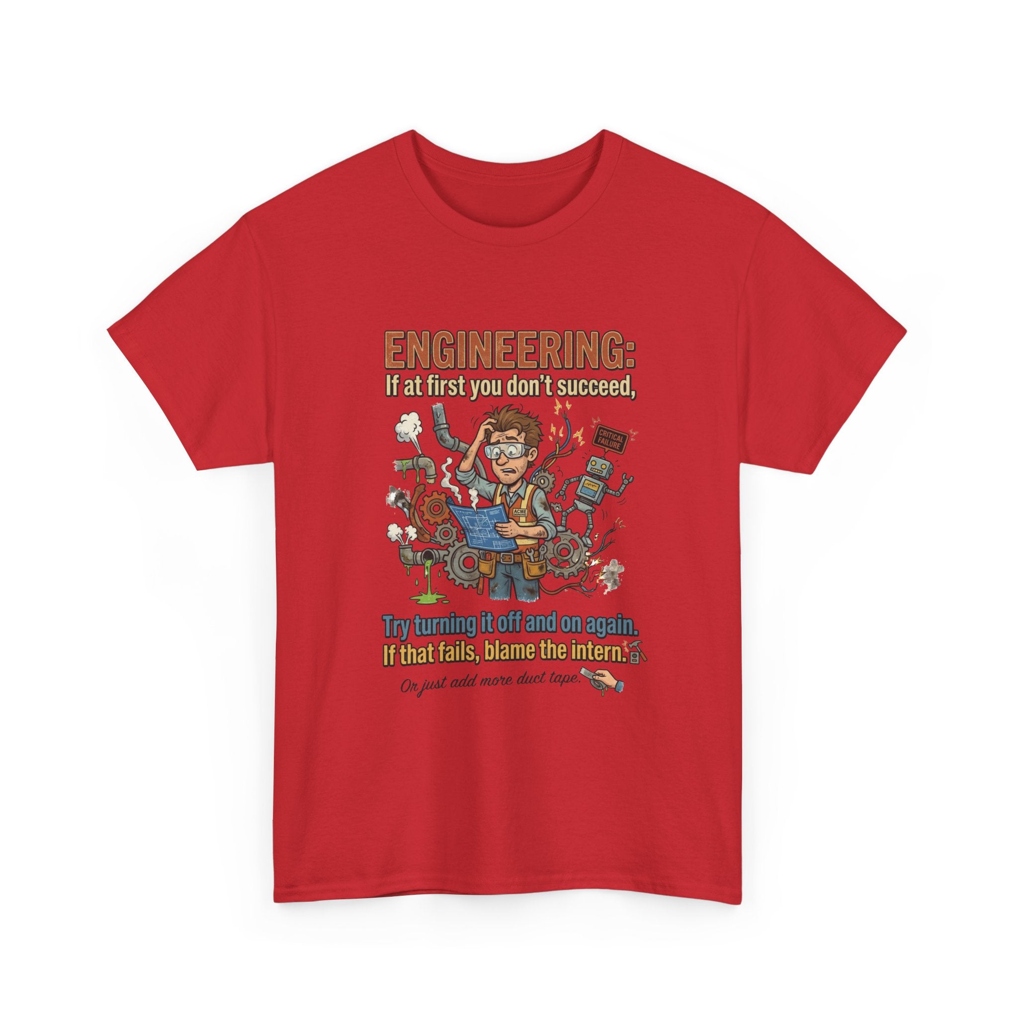 Engineering T-Shirt – Funny "If at first you don't succeed... Try bending it" Graphic Tee for Engineers