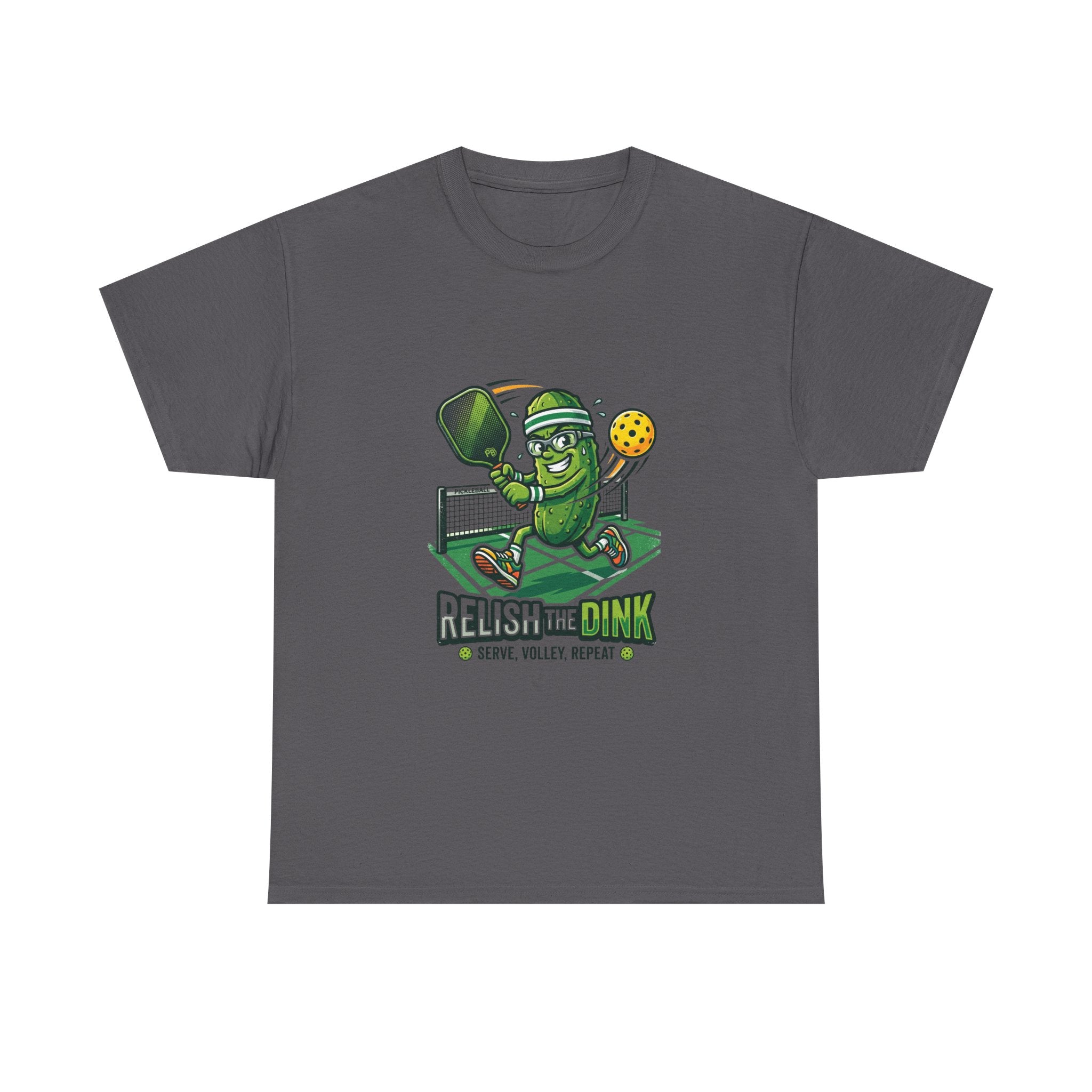 Pickleball 'Relish the Dink' T-Shirt – Funny Pickle Character Paddle Tee