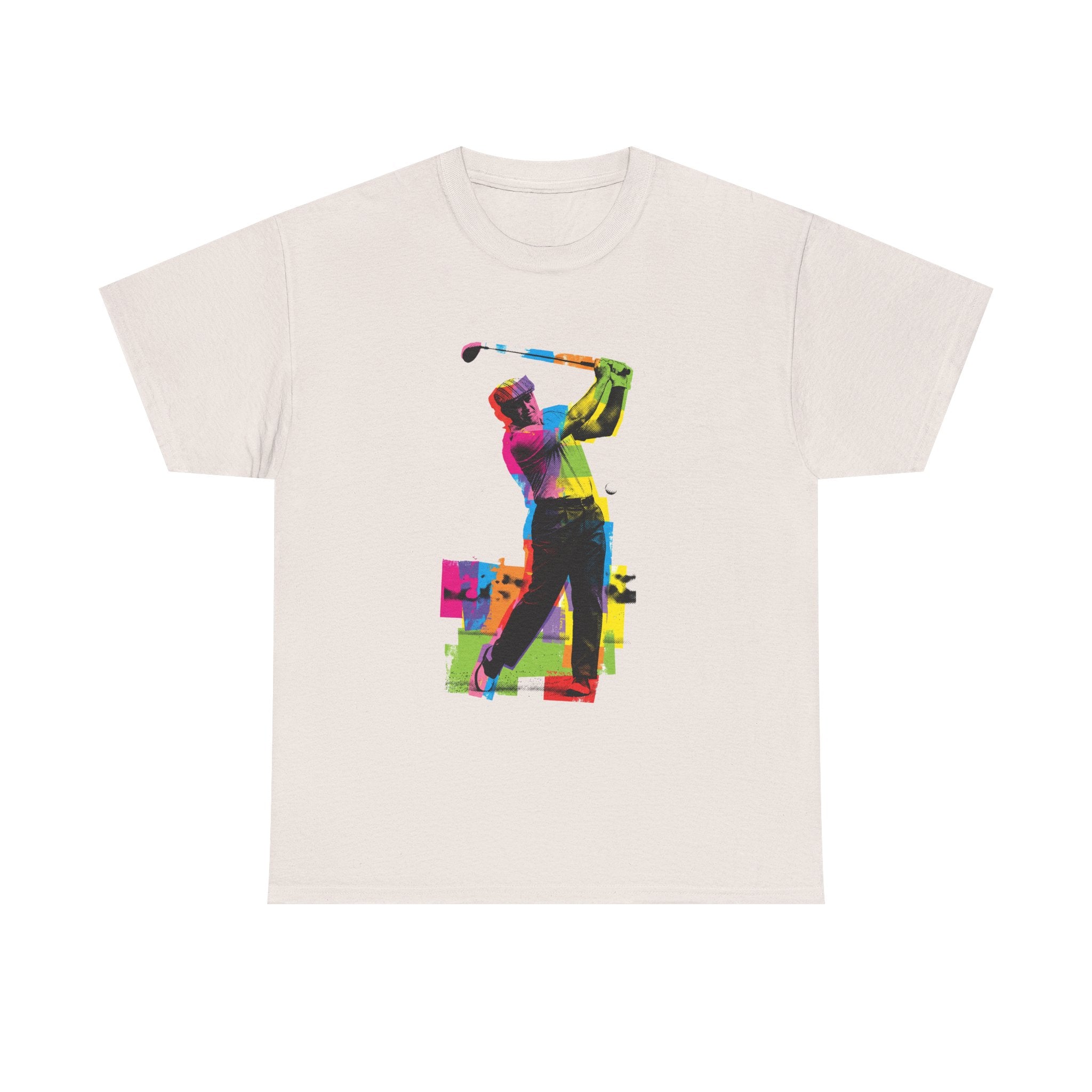 Golf Swing Pop Art T-Shirt — Colorful Golfer Graphic Tee