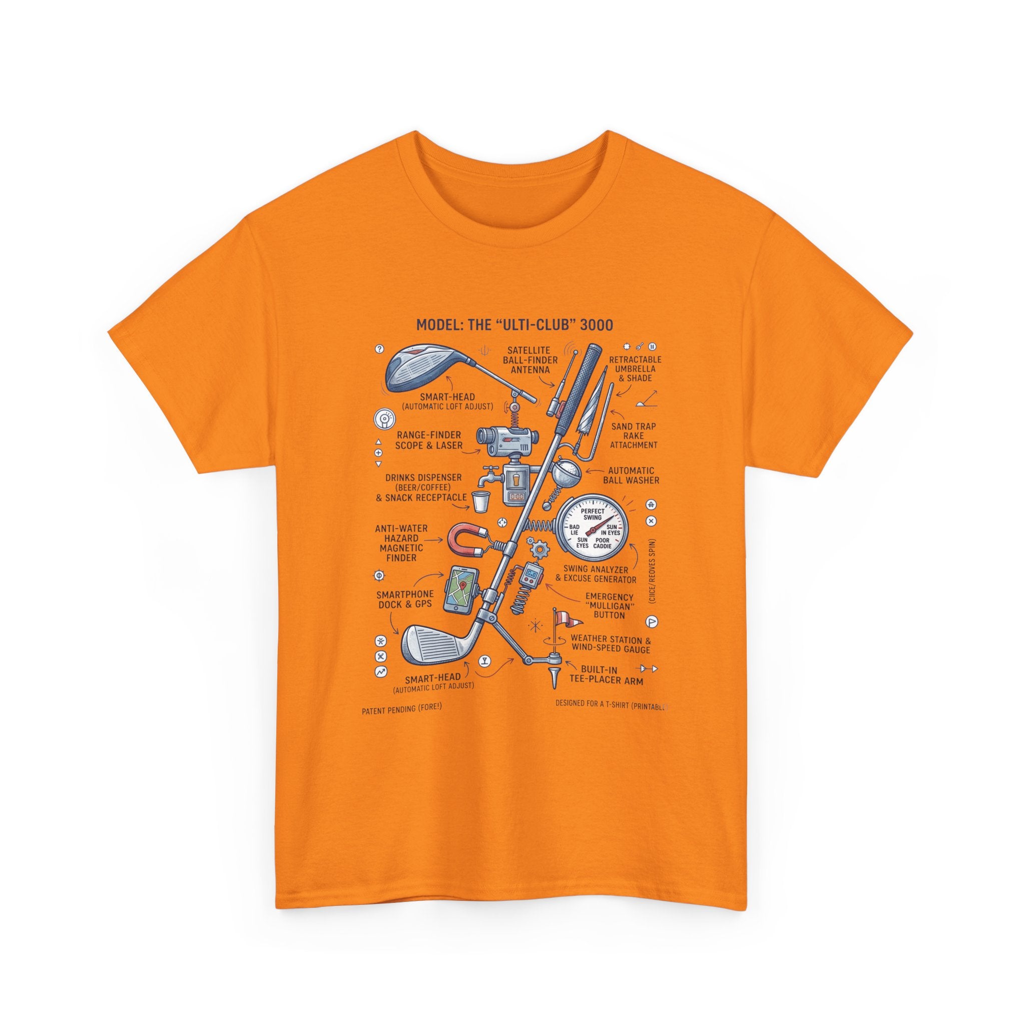 T-Shirt — Golf Club Diagram Vintage Schematic Tee