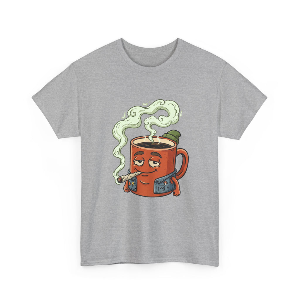 Coffee and a Joint Tee — Funny Smoking Coffee Graphic T-Shirt