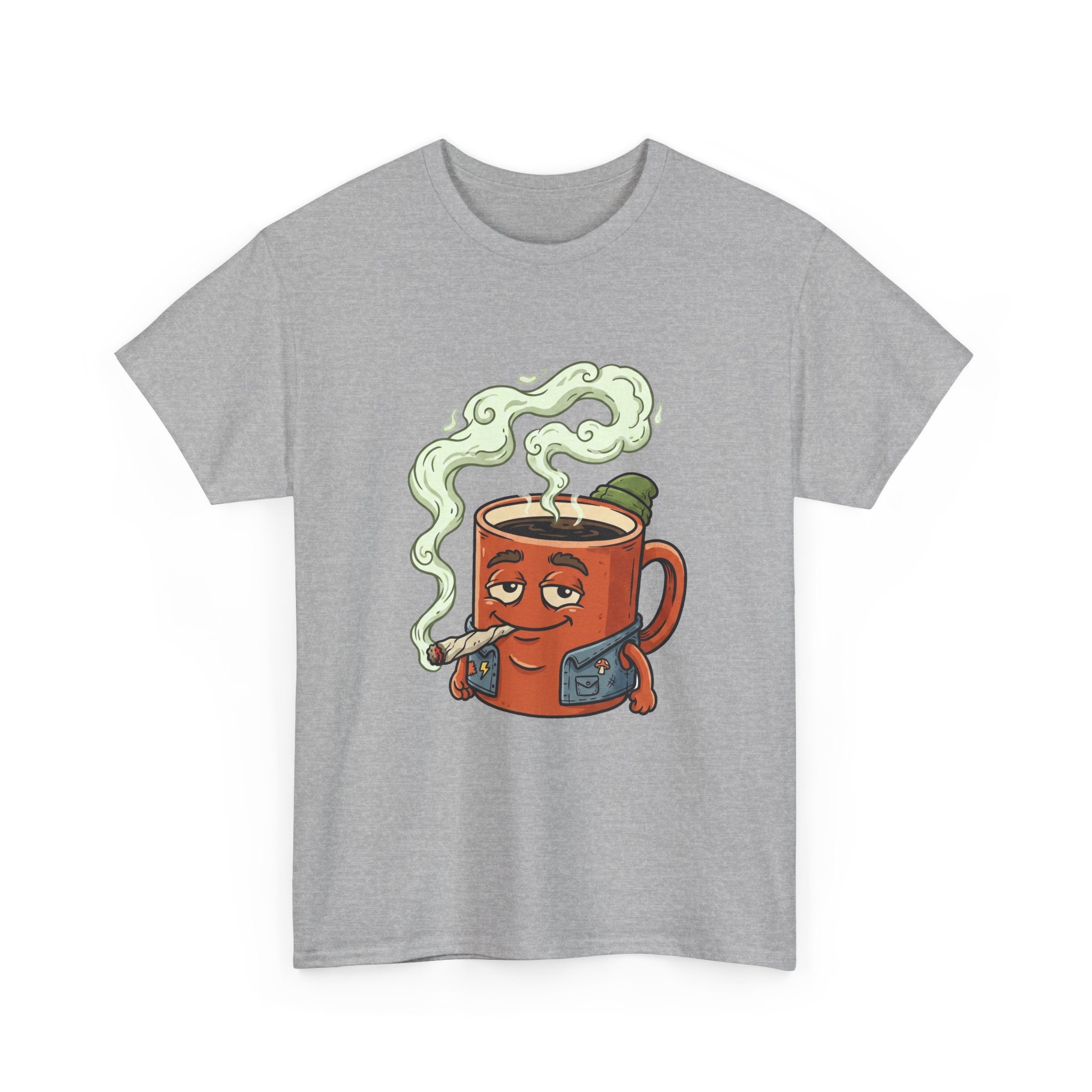 Coffee and a Joint Tee — Funny Smoking Coffee Graphic T-Shirt