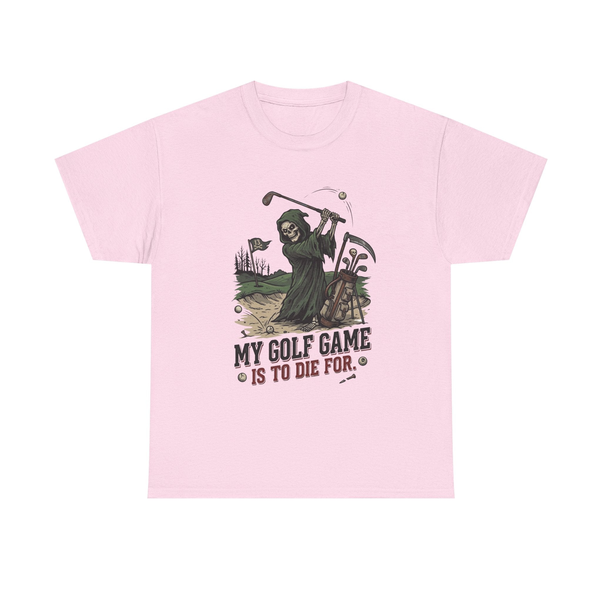 Golf Grim Reaper T-Shirt – “My Golf Game Is To Die For” Funny Golfers Tee