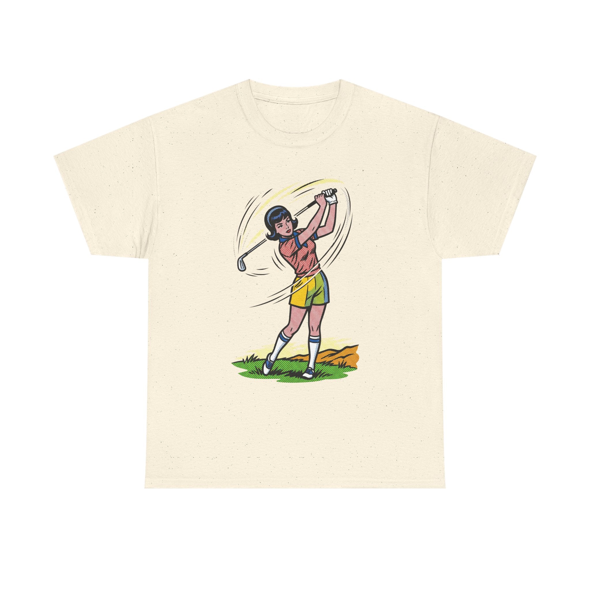 Golf Swing Graphic Tee — Vintage Golfer Illustration T-Shirt