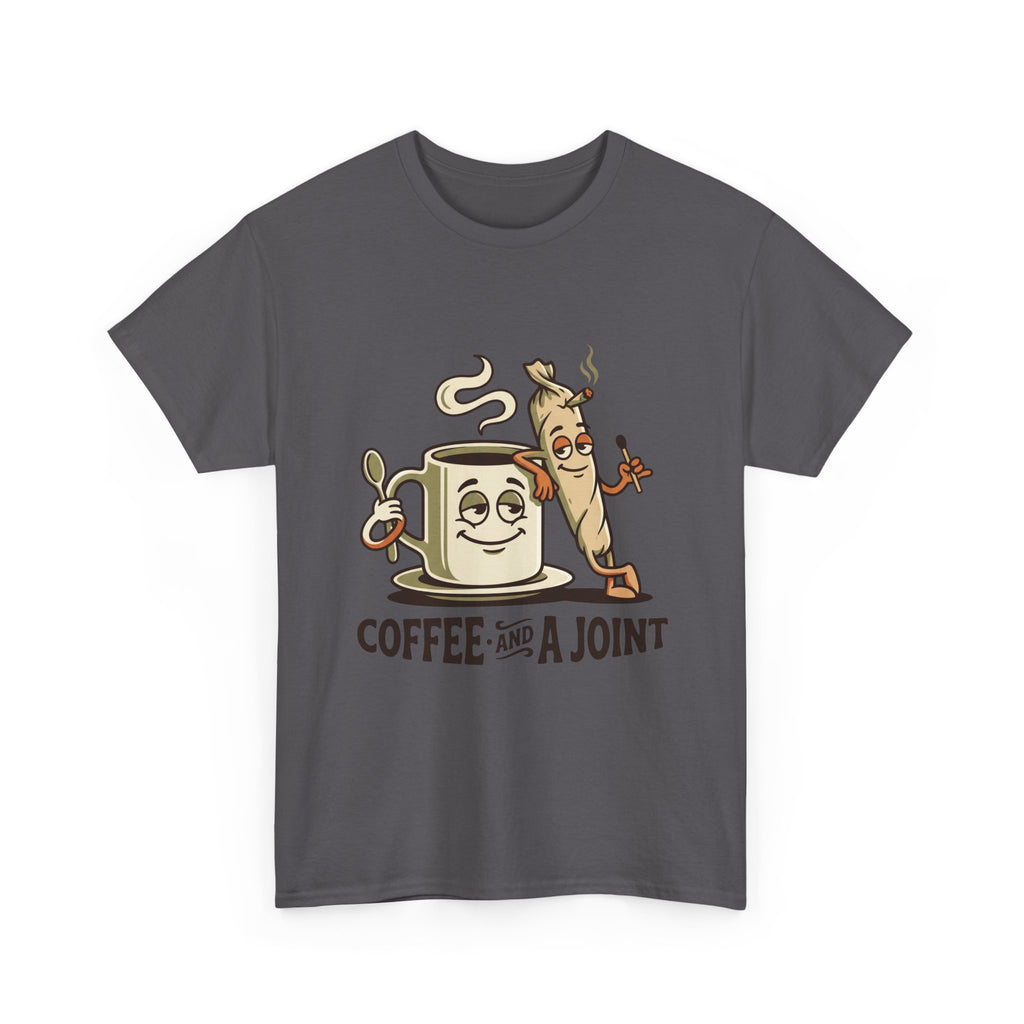 Coffee and a Joint T-Shirt — Funny Stoner Coffee Tee