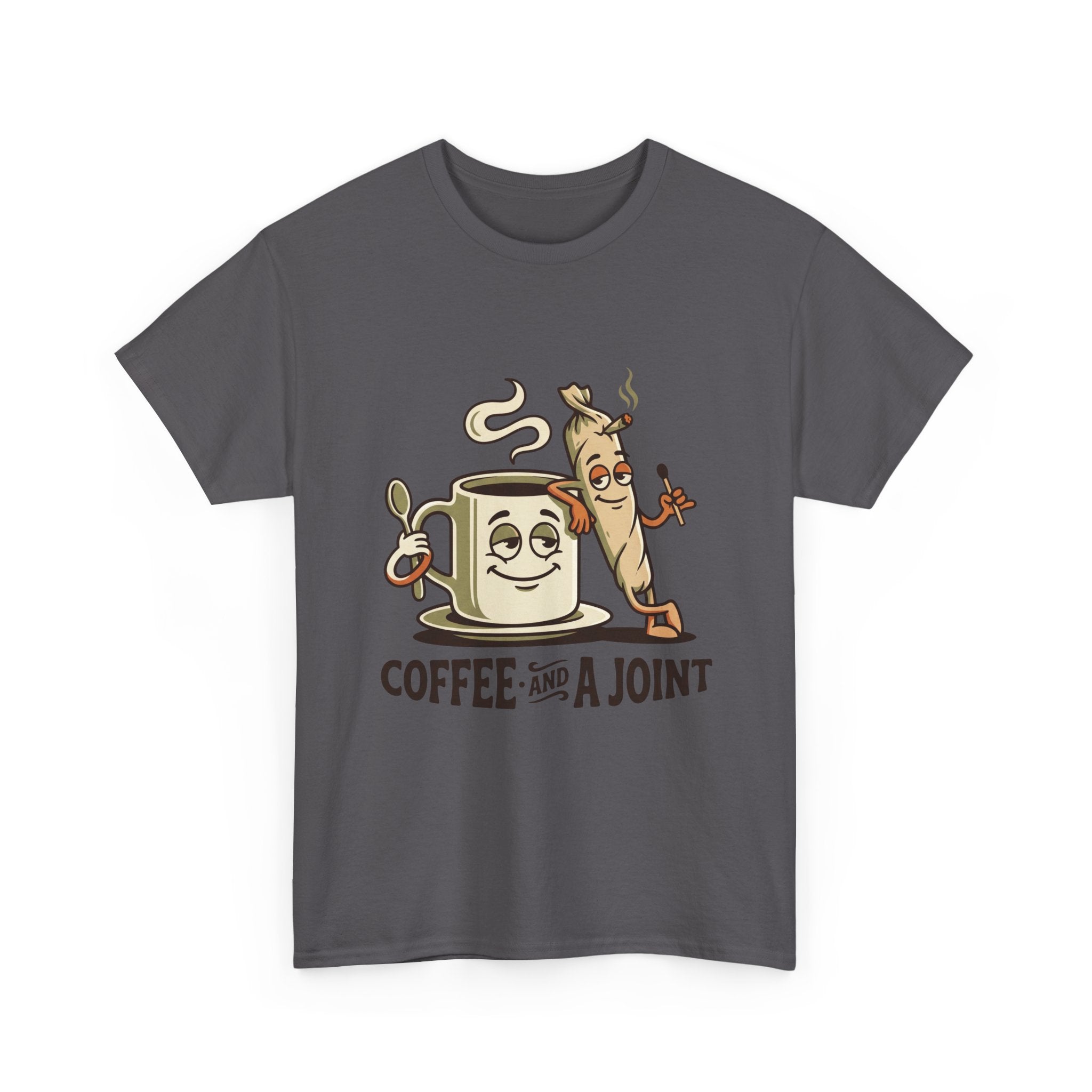 Coffee and a Joint T-Shirt — Funny Stoner Coffee Tee
