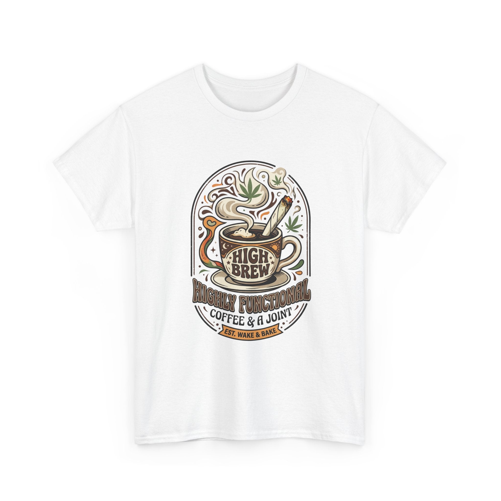 Coffee & Joint Tee — “High Brew” Graphic Coffee T‑Shirt