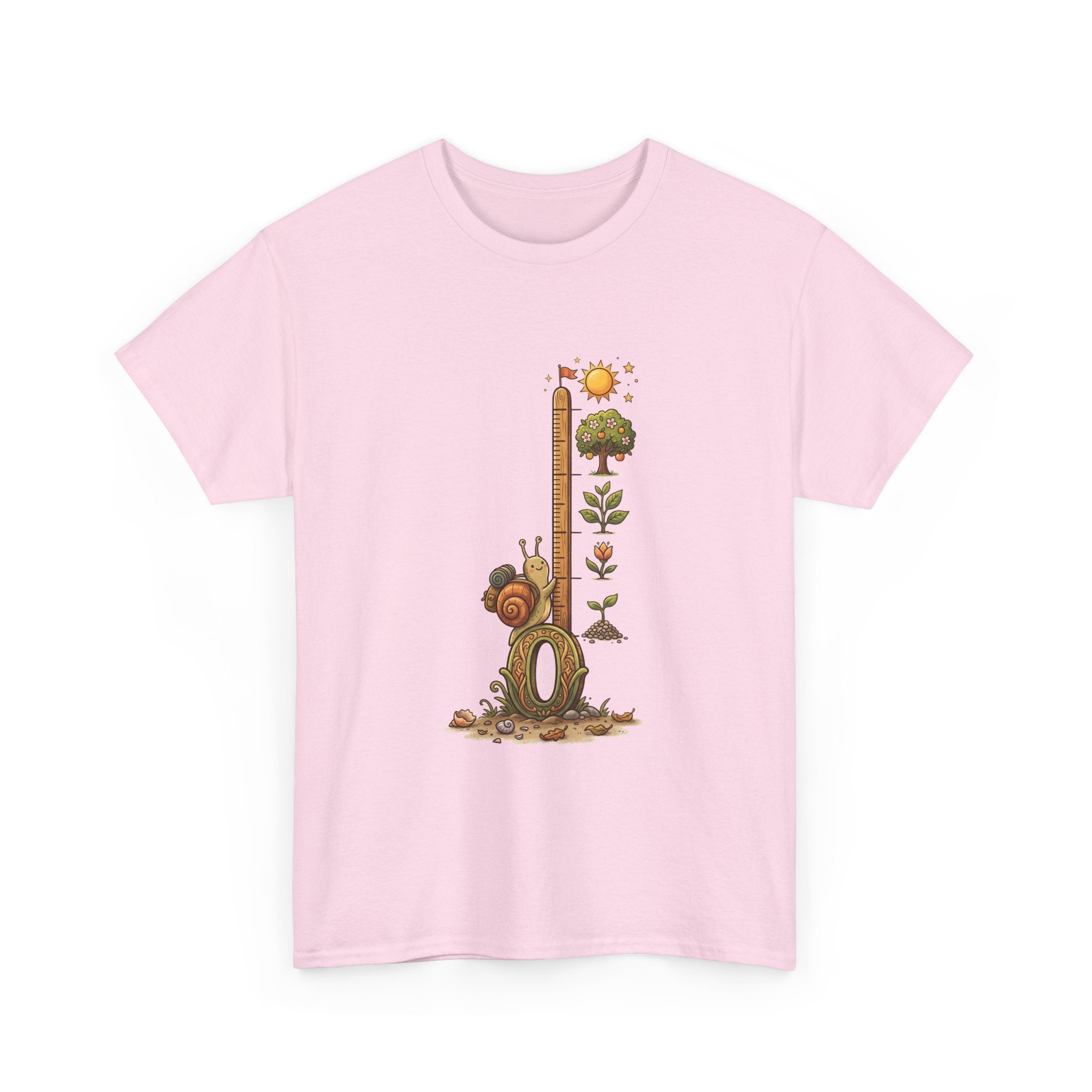 Growth Meter Graphic Tee — Cute Bear Planting Height Chart T-Shirt