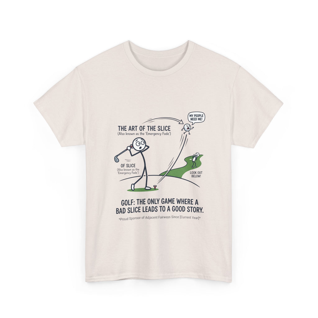 Golf Slice T-Shirt — "The Art of the Slice" Funny Golf Humor Tee