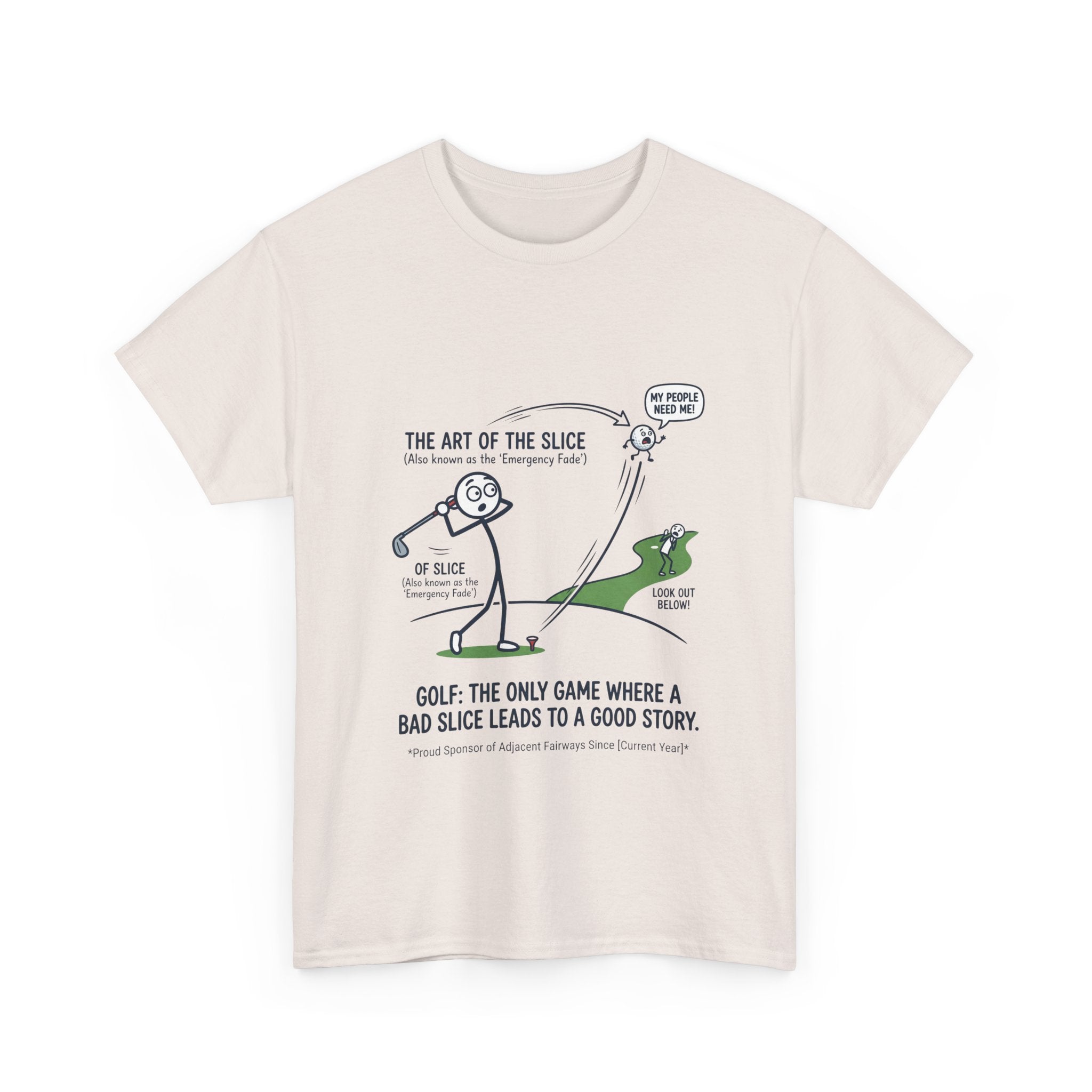Golf Slice T-Shirt — "The Art of the Slice" Funny Golf Humor Tee