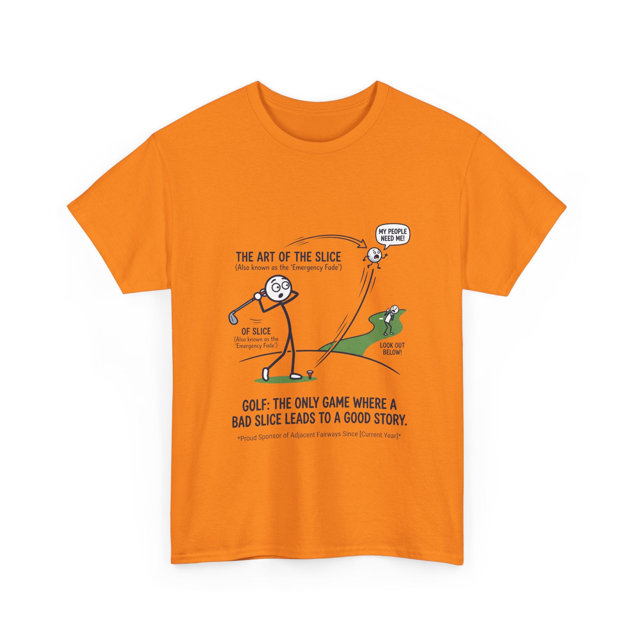 Golf Slice T-Shirt — "The Art of the Slice" Funny Golf Humor Tee