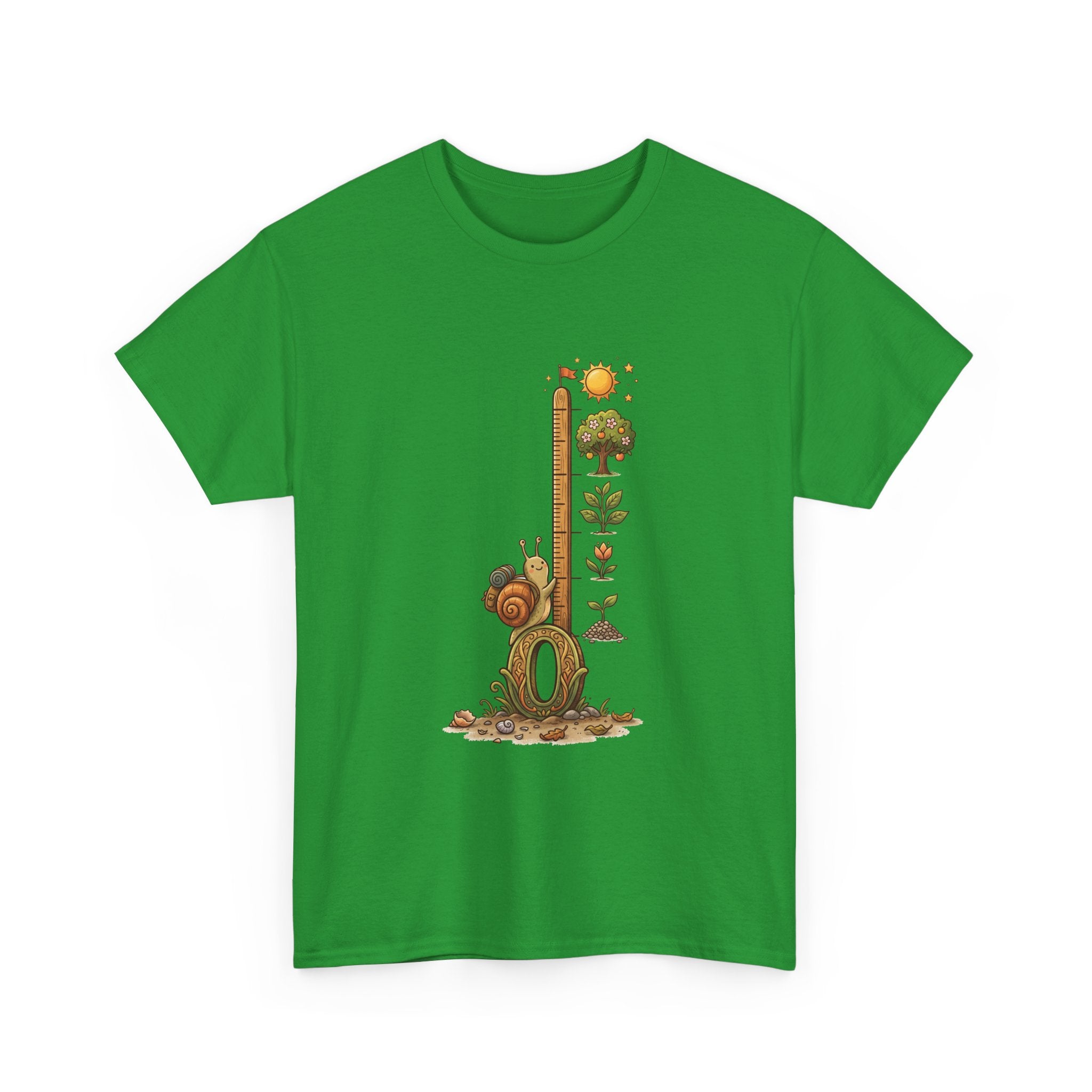 Growth Meter Graphic Tee — Cute Bear Planting Height Chart T-Shirt