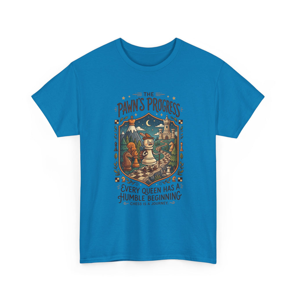 Chess 'The Pawn's Progress' T-Shirt — "Every Queen Has a Humble Beginning" Vintage Style Tee