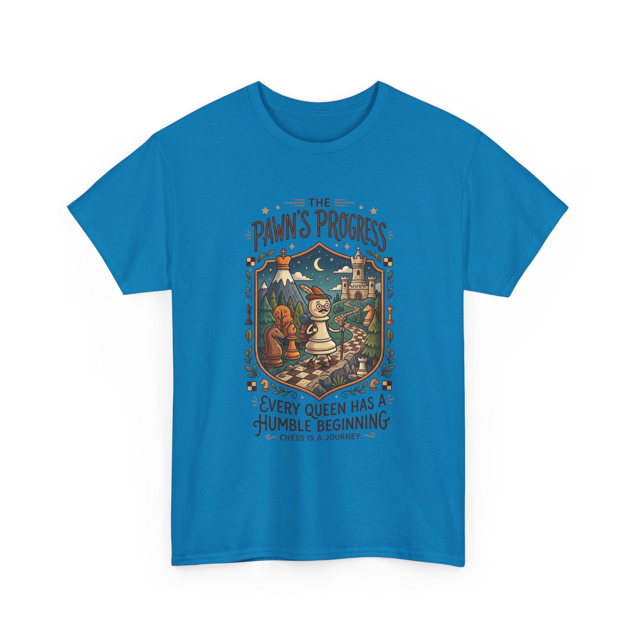 Chess 'The Pawn's Progress' T-Shirt — "Every Queen Has a Humble Beginning" Vintage Style Tee