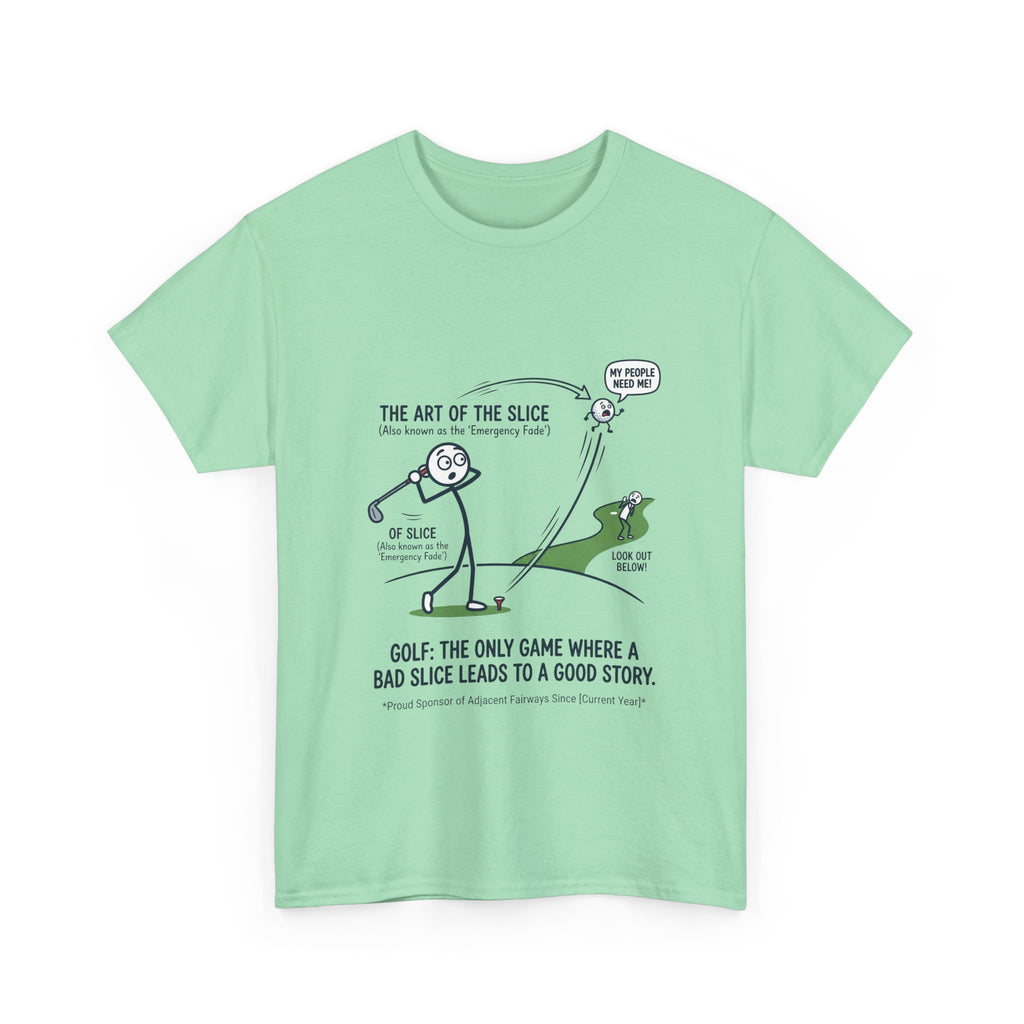 Golf Slice T-Shirt — "The Art of the Slice" Funny Golf Humor Tee