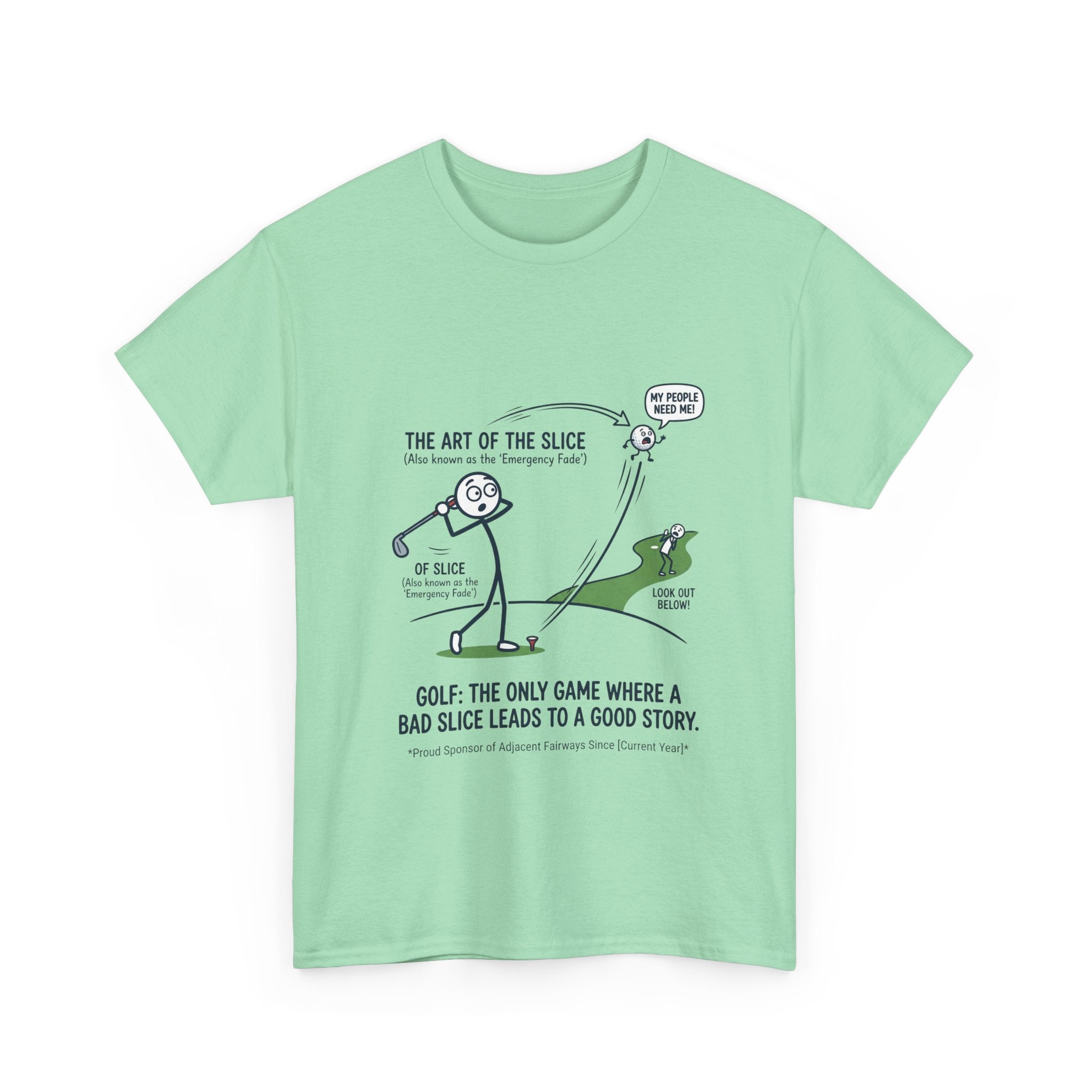 Golf Slice T-Shirt — "The Art of the Slice" Funny Golf Humor Tee