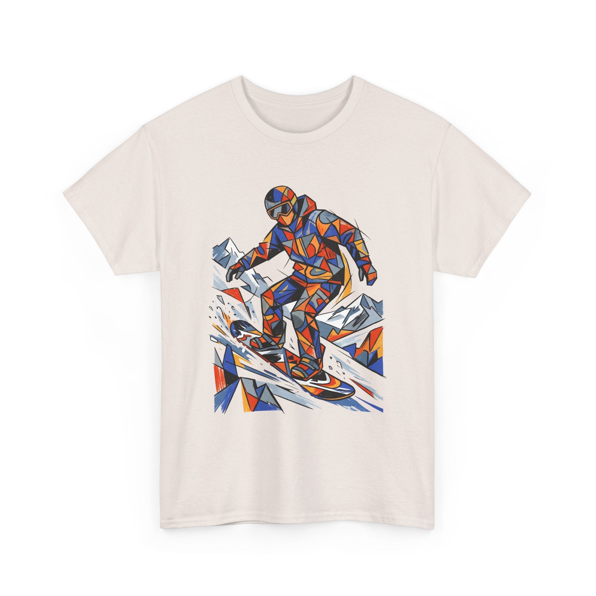 Snowboarder Geometric Art Tee