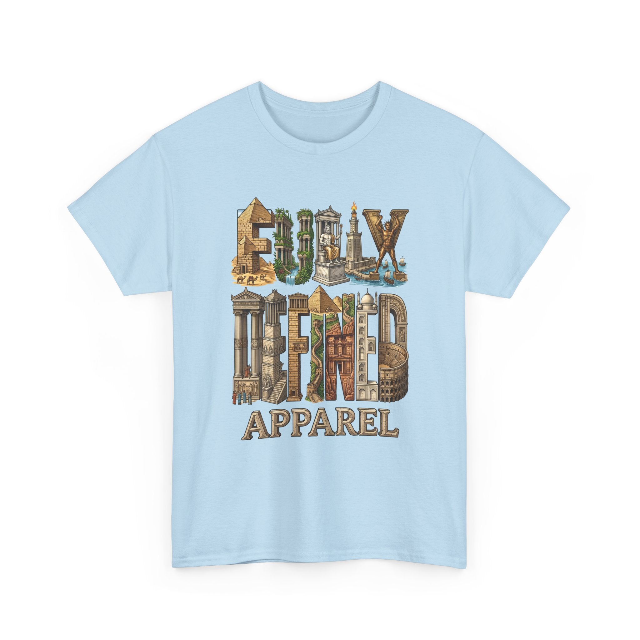 Fully Defined Apparel T‑Shirt — Wonders of the World Graphic Tee