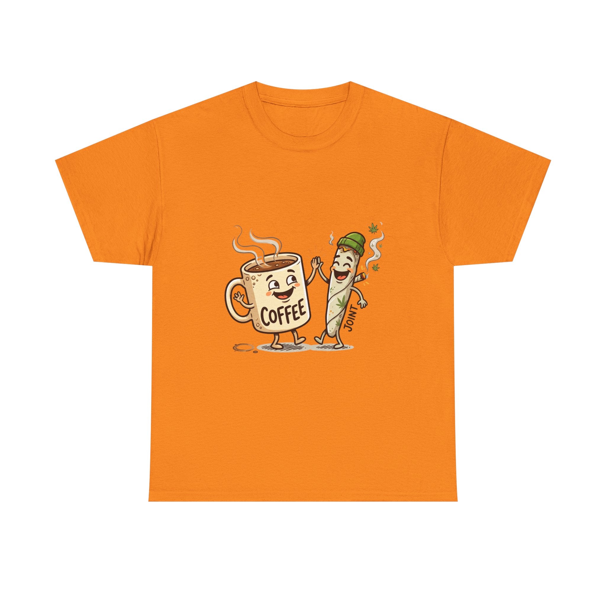 Coffee & a Joint Friends T-Shirt — Funny Breakfast Cartoon Tee