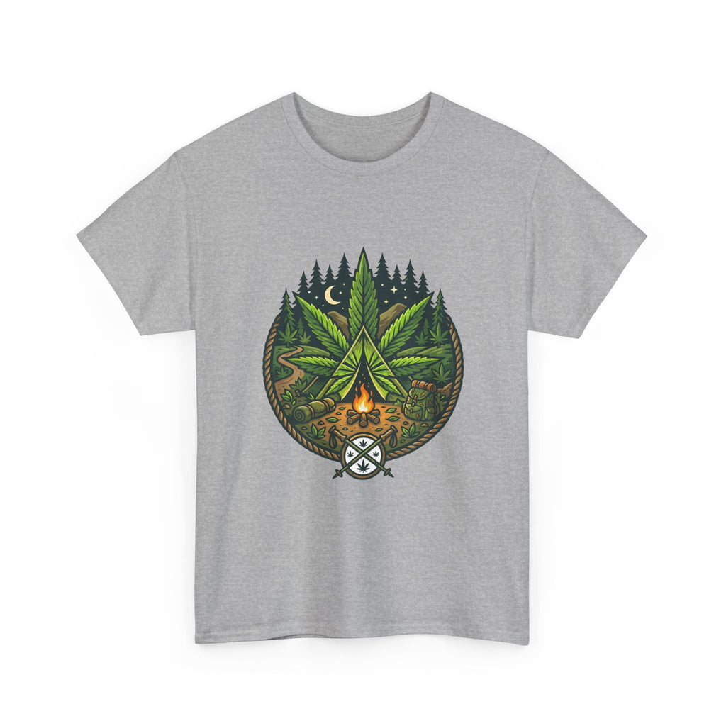T-Shirt — Campfire Cannabis Leaf Graphic Tee