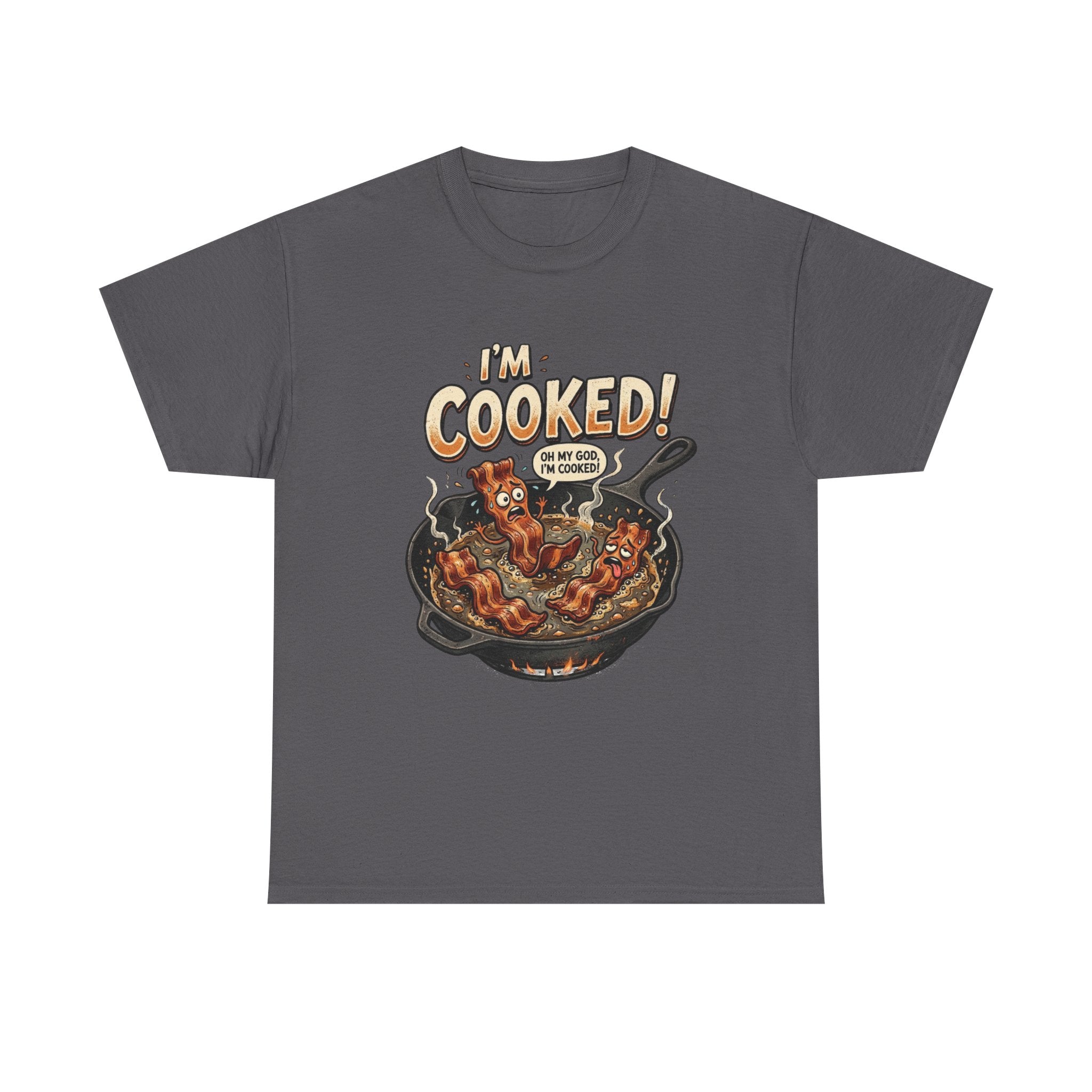I’m Cooked! Funny Bacon Skillet T-Shirt