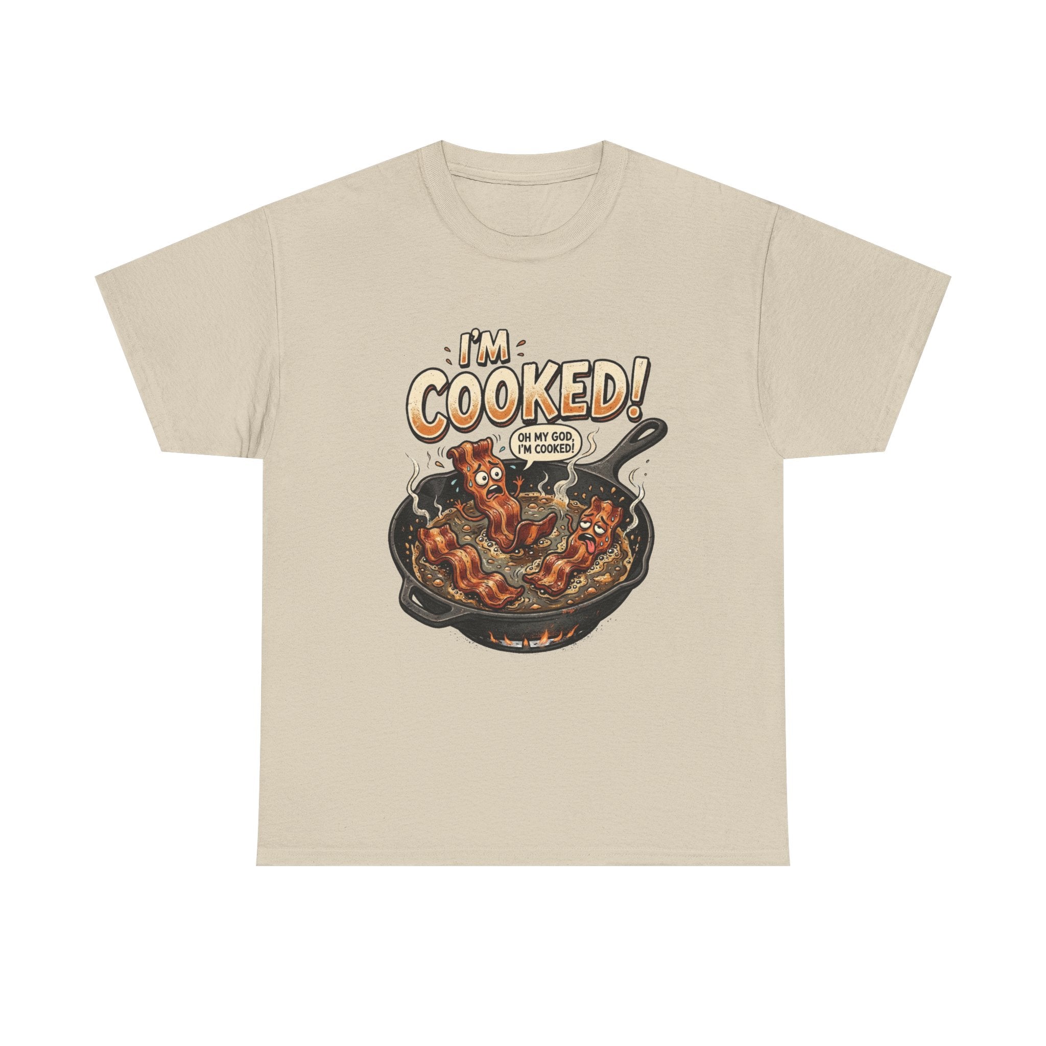 I’m Cooked! Funny Bacon Skillet T-Shirt