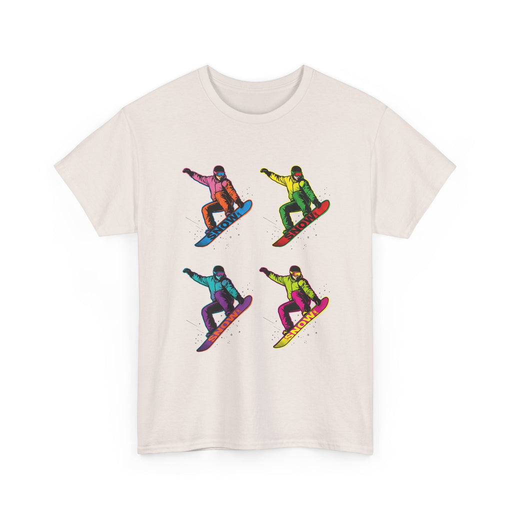 Snowboarder Pop Art T-Shirt – Colorful Retro Snowboarding Graphic Tee