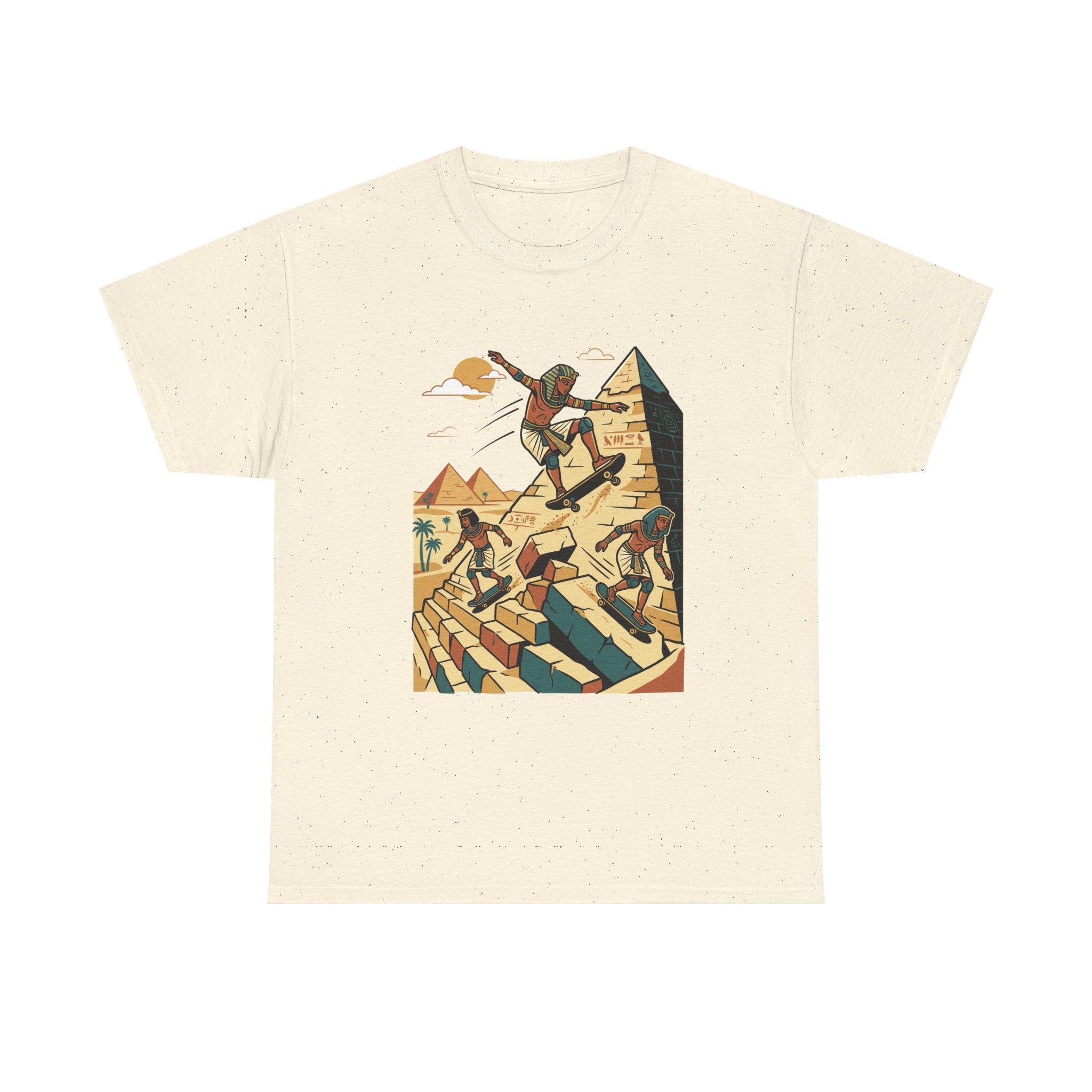 Pyramid Skateboarding Tee — Vintage Egyptian Skateboard Graphic T-Shirt