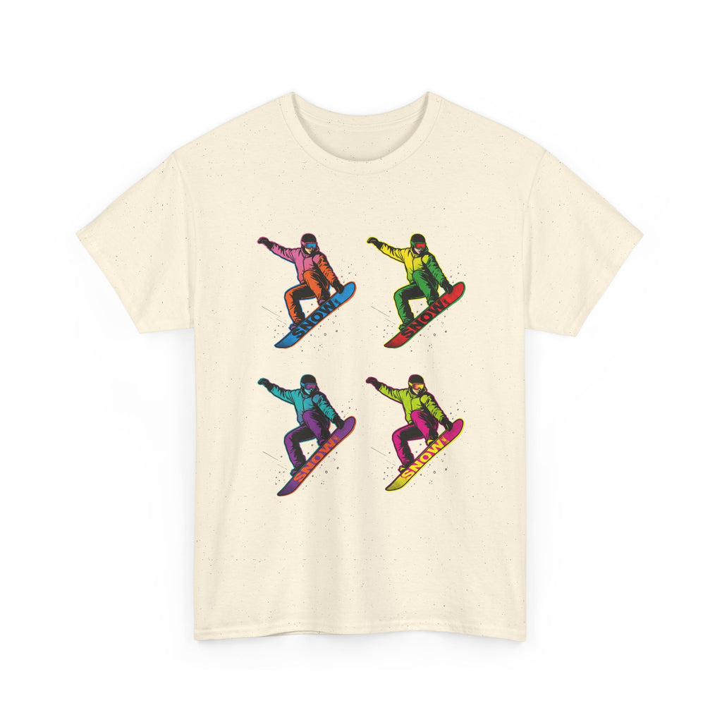 Snowboarder Pop Art T-Shirt – Colorful Retro Snowboarding Graphic Tee