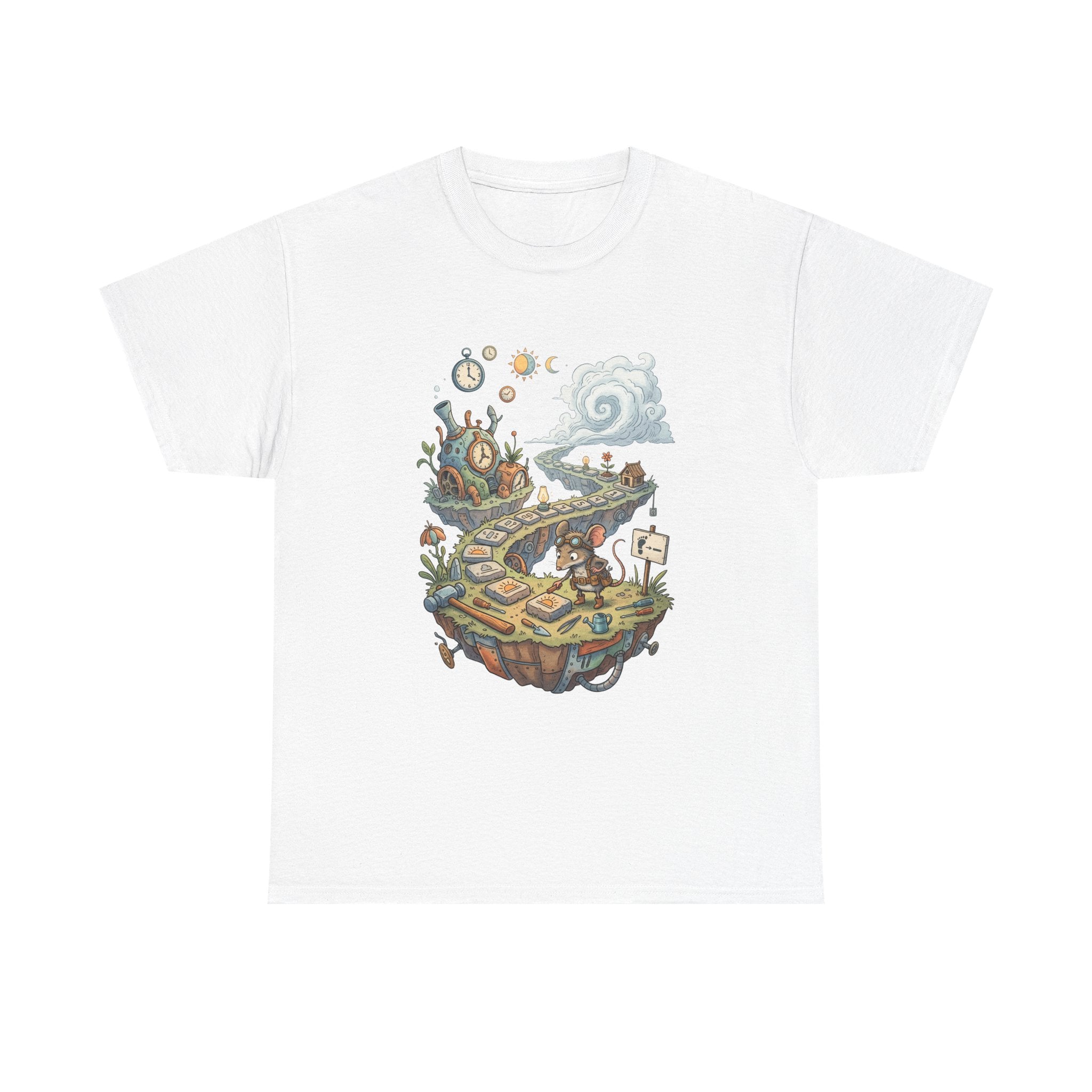 T-Shirt — Fantasy Floating Island Roadmap Illustration Tee