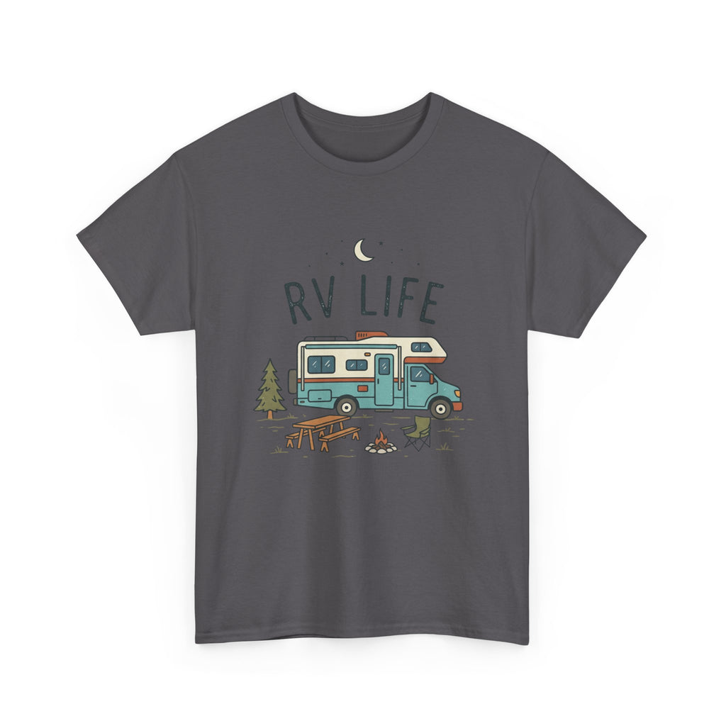 RV Life T‑Shirt — Retro Camper Tee for RV Travelers & Camping Enthusiasts