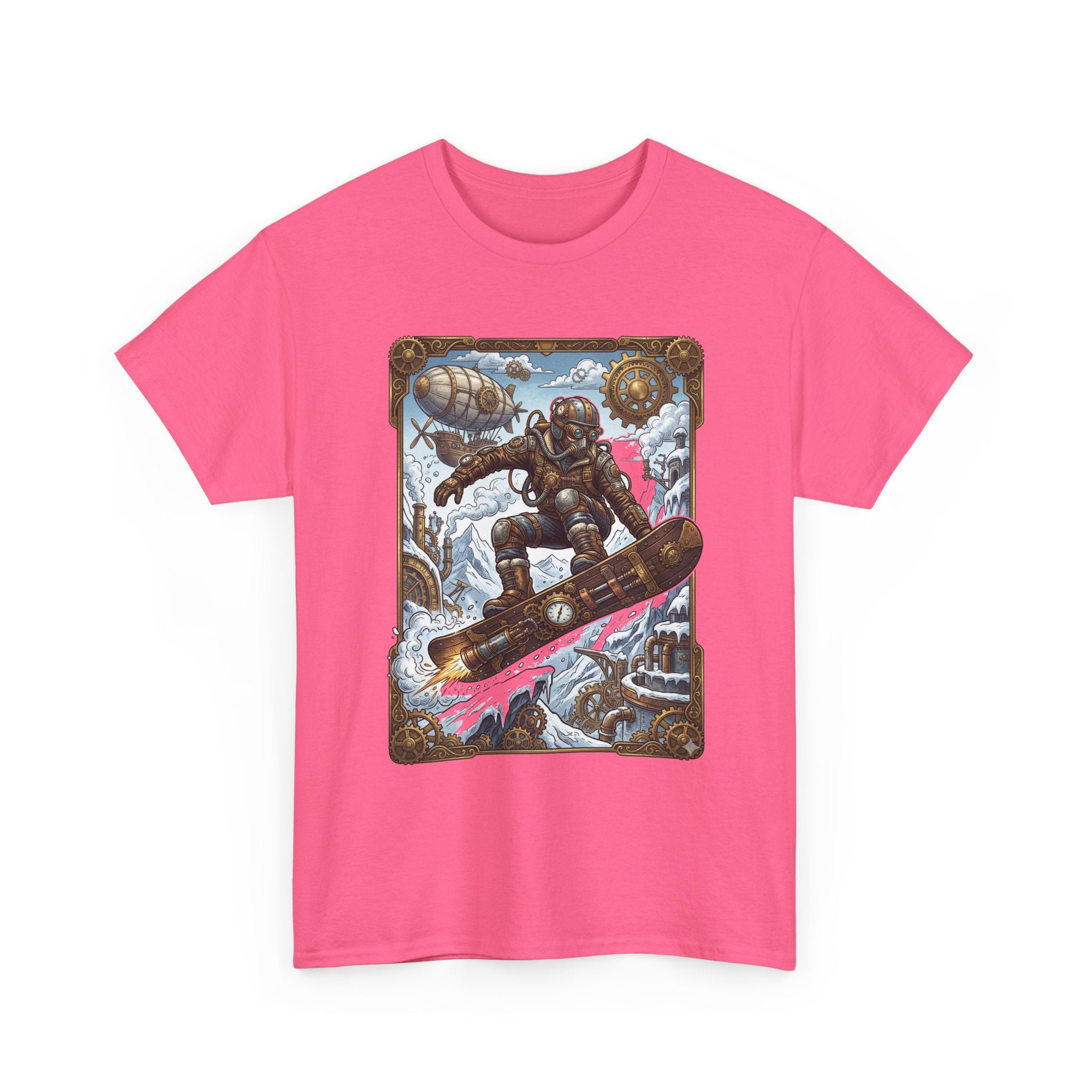 Steampunk Snowboarder Tee — Vintage Deep-Sea Snowboarding Graphic Shirt