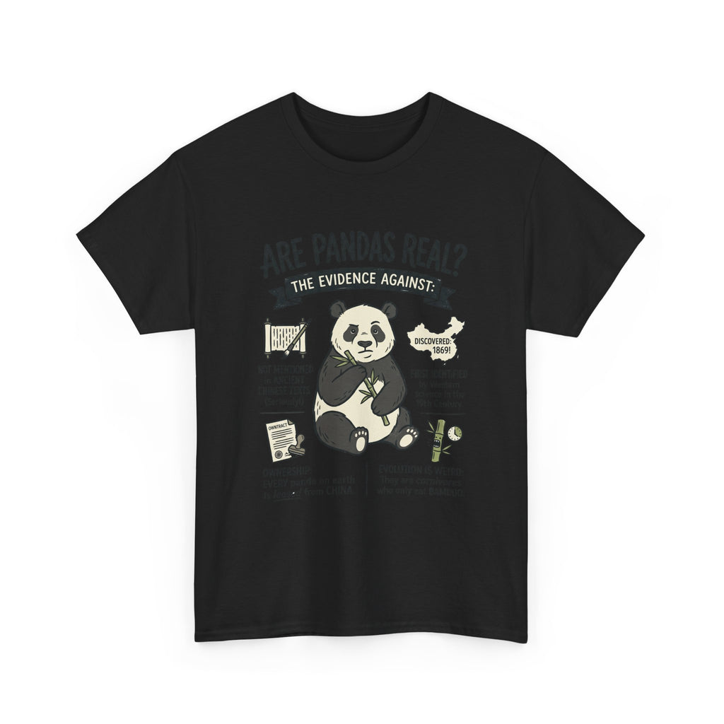 Are Pandas Real? Graphic Tee — Funny Panda Infographic T-Shirt