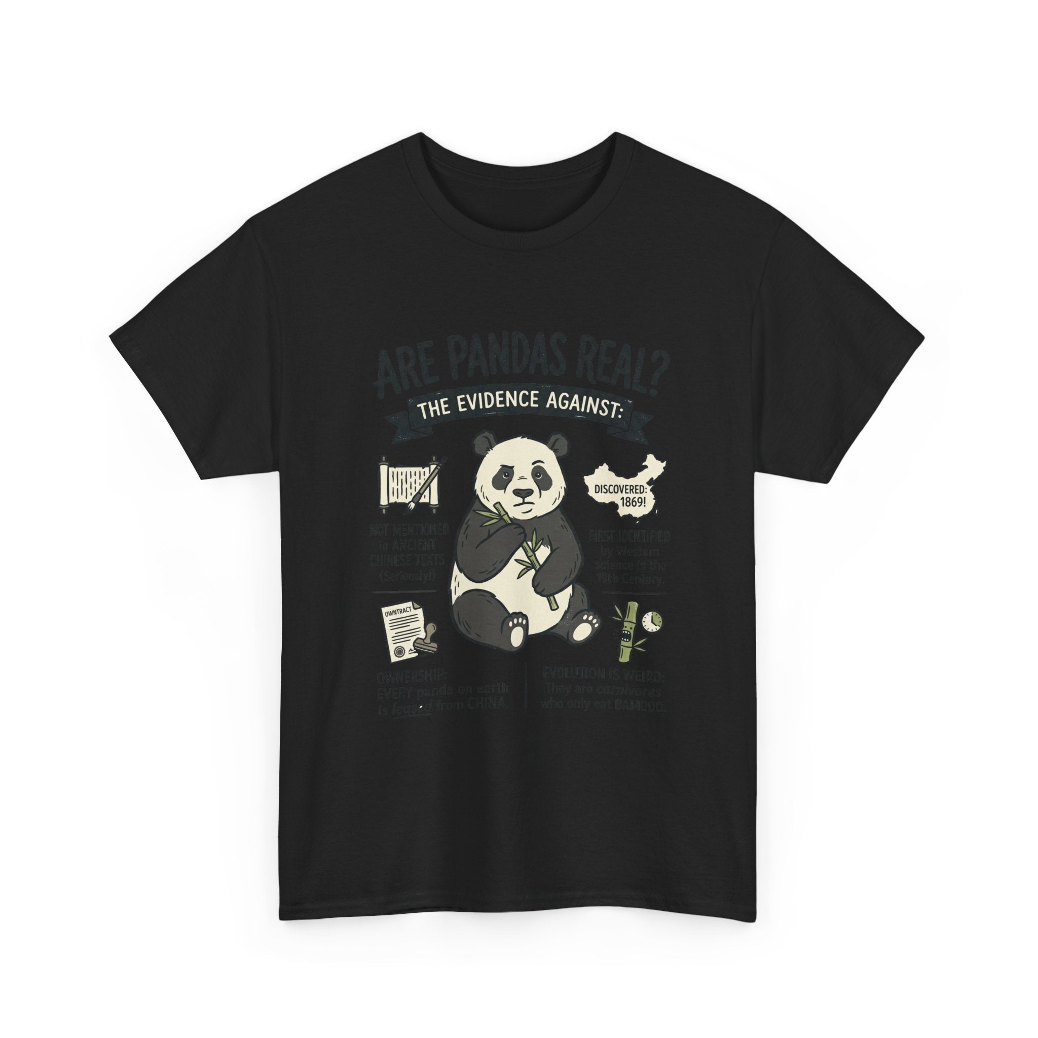 Are Pandas Real? Graphic Tee — Funny Panda Infographic T-Shirt