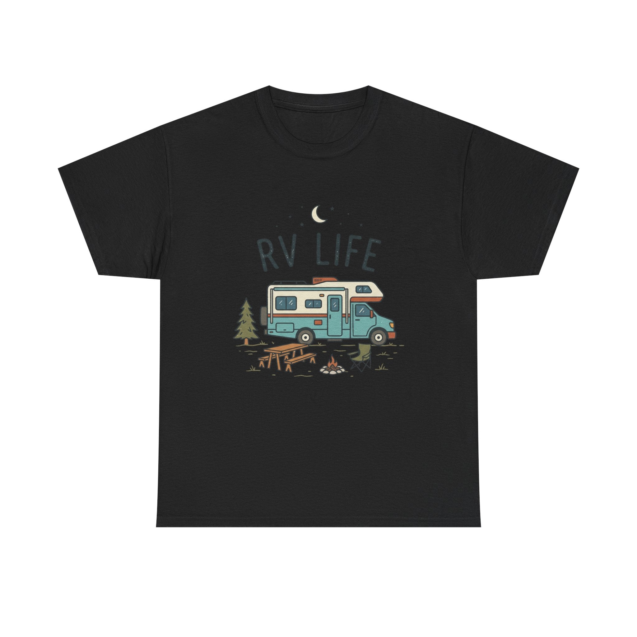 RV Life T‑Shirt — Retro Camper Tee for RV Travelers & Camping Enthusiasts