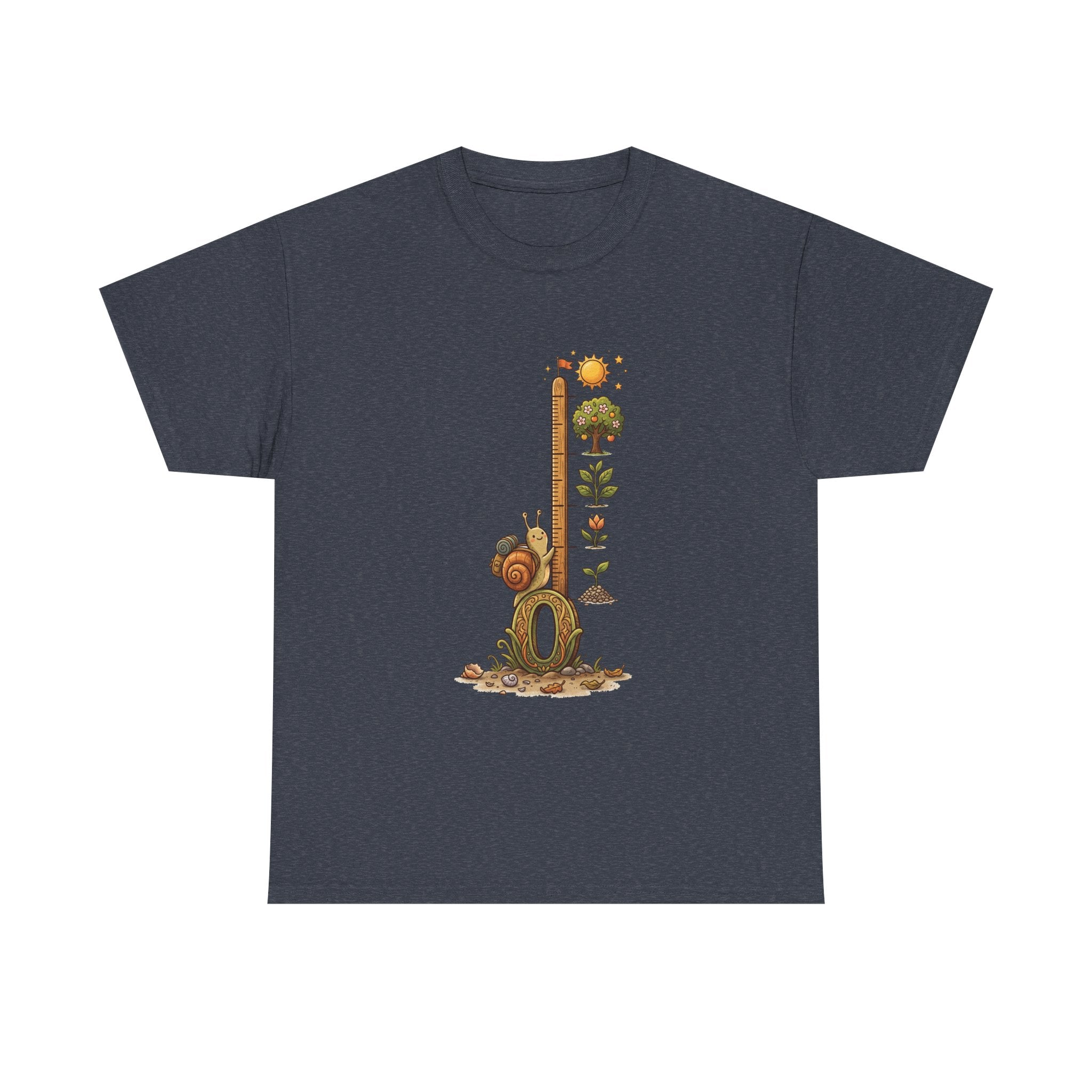 Growth Meter Graphic Tee — Cute Bear Planting Height Chart T-Shirt