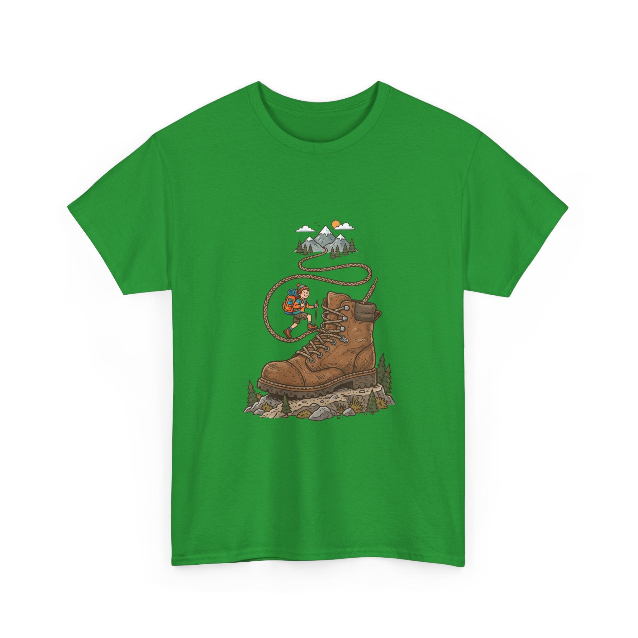 Hiking Boot Adventure Graphic Tee — Outdoor Trail Camper Shirt