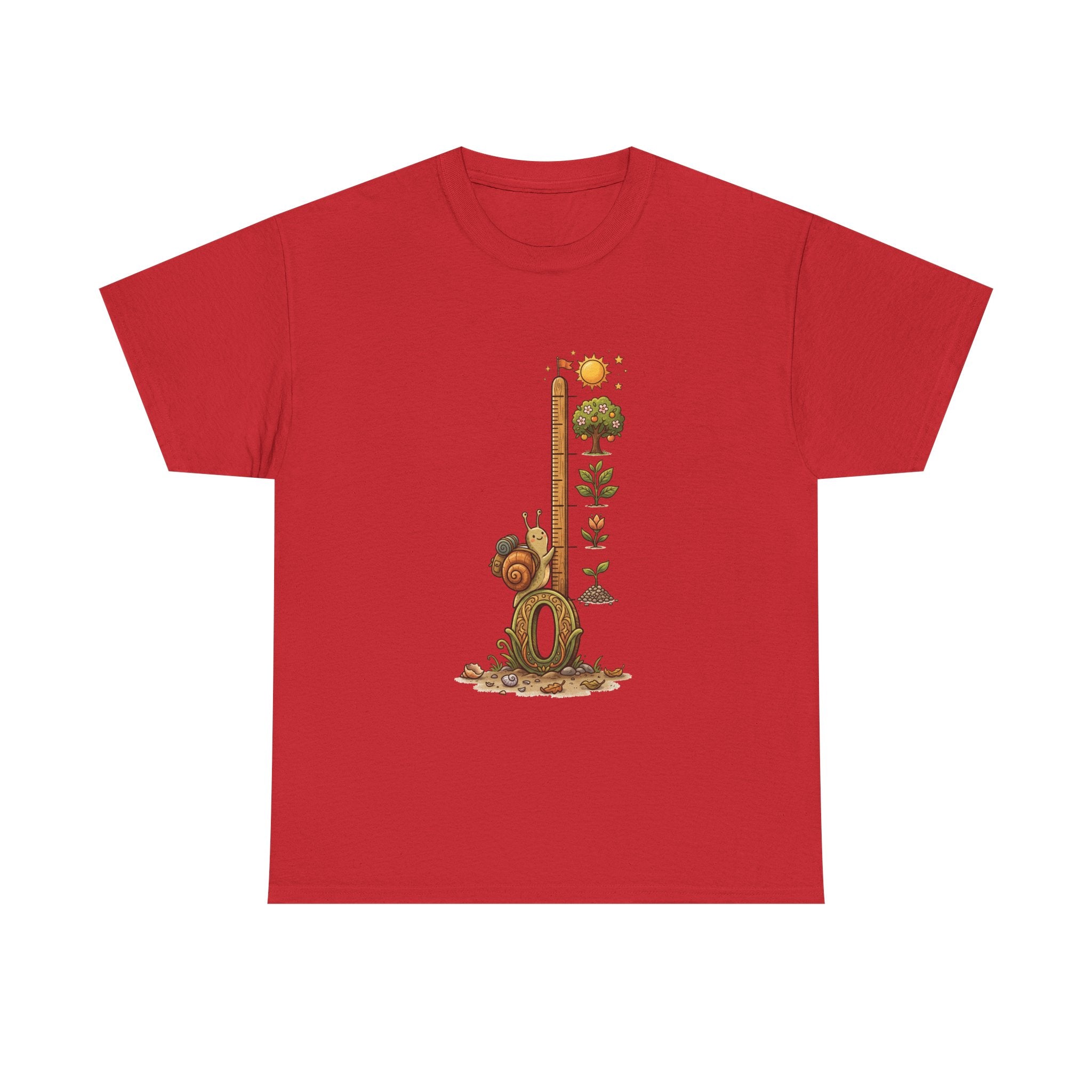 Growth Meter Graphic Tee — Cute Bear Planting Height Chart T-Shirt