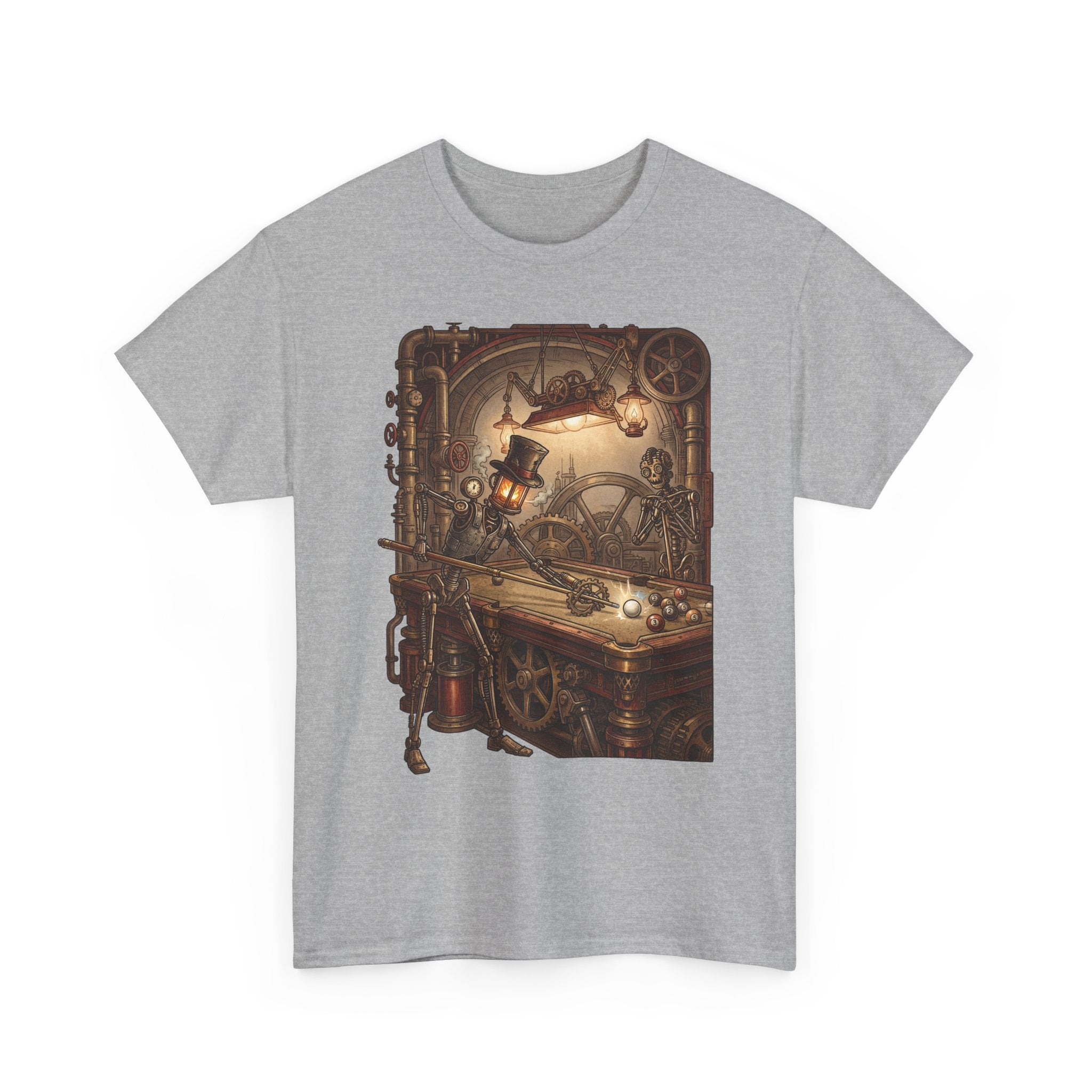 Steampunk Billiards T-Shirt – Vintage Pool Illustration