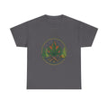 Cannabis Campfire Tee — Outdoor Weed Leaf Forest Graphic T-Shirt
