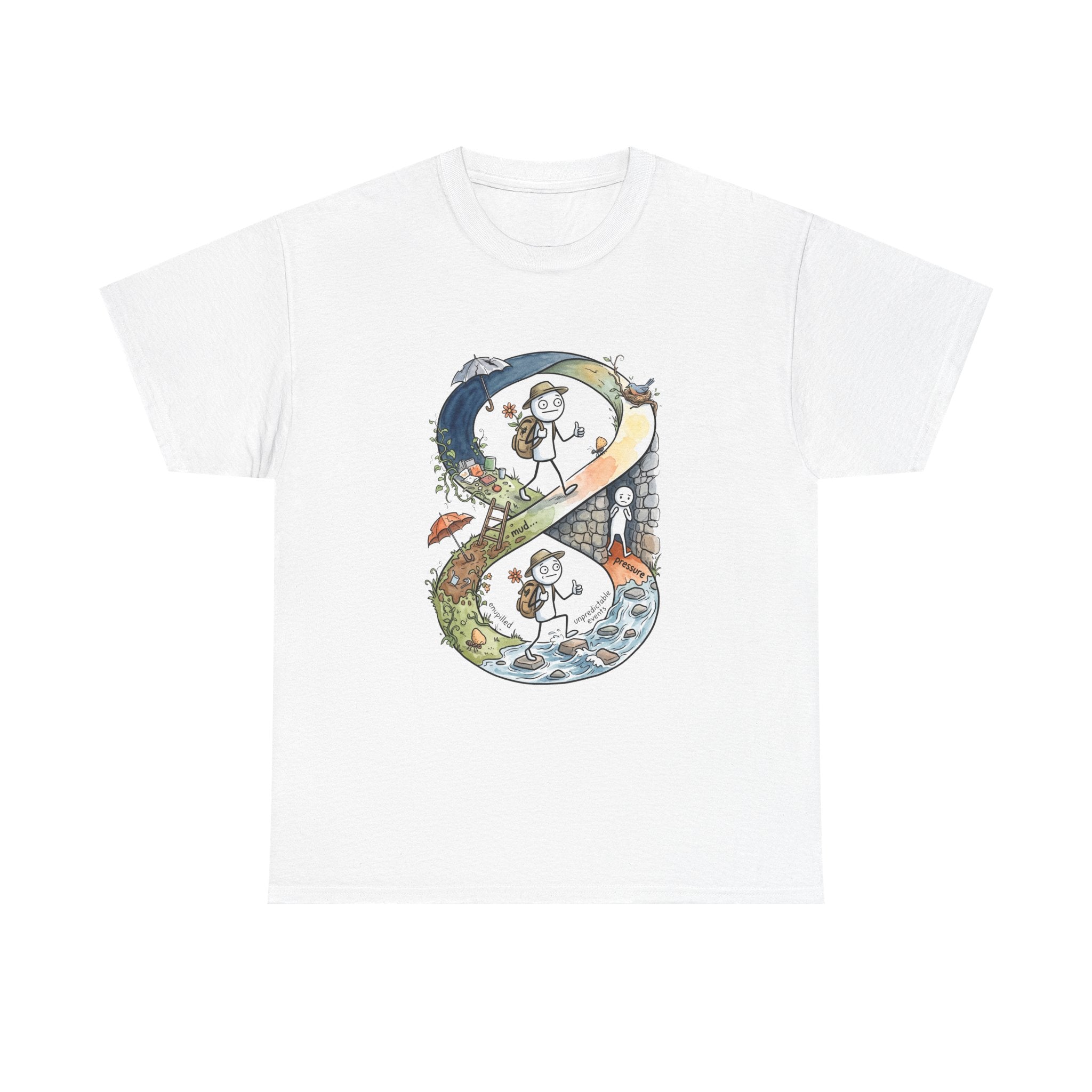 a Infinity Hiking Tee — Day & Night Nature Adventure Graphic T-Shirt