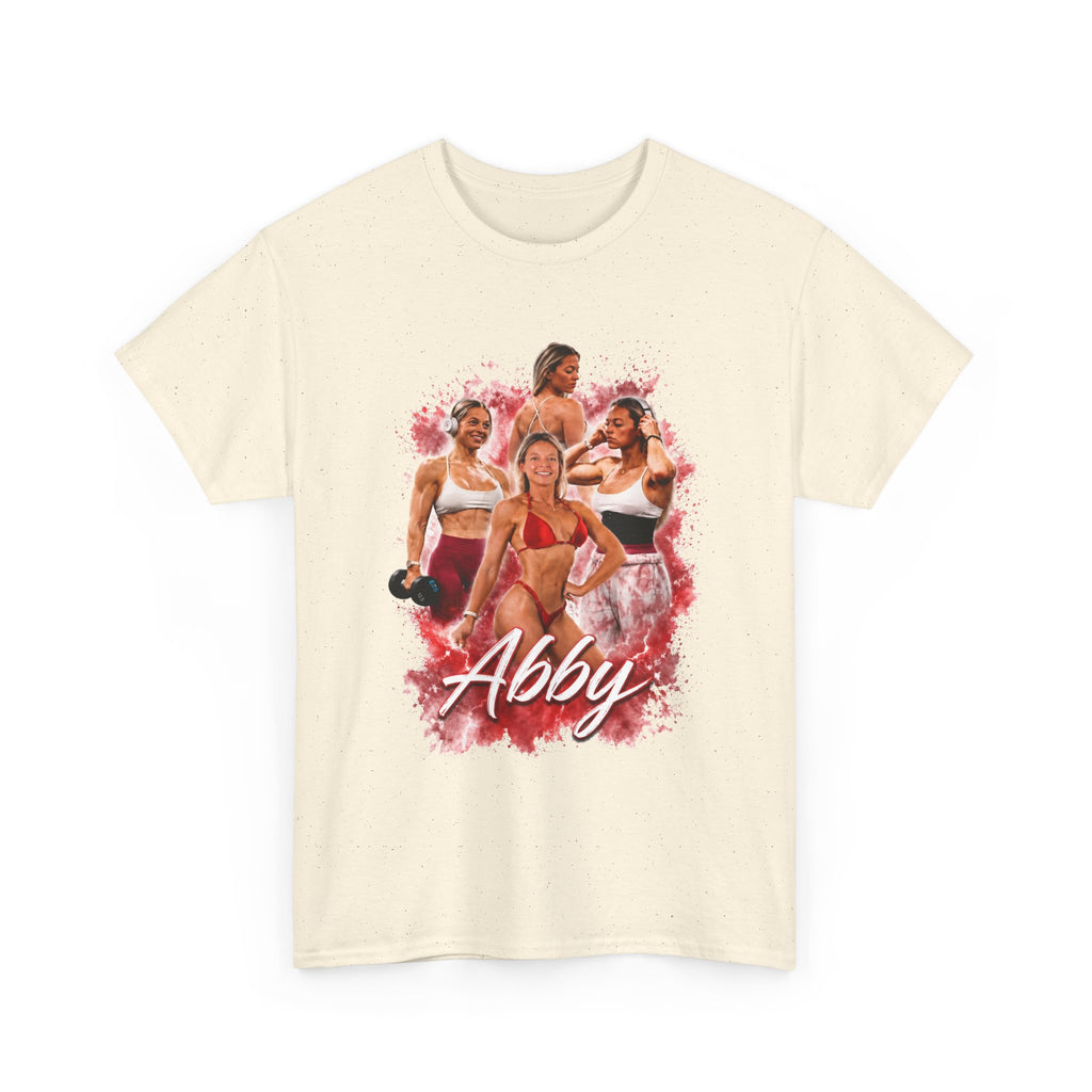 Abby Fitness Crew T-Shirt — Women's Workout Retro Photo Design