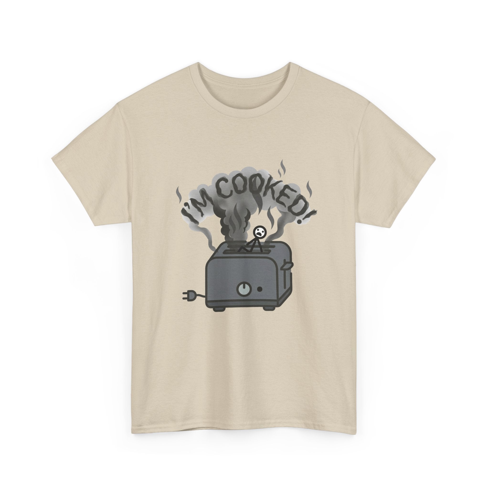 I'm Cooked Toaster T‑Shirt — Funny Kitchen Appliance Graphic Tee