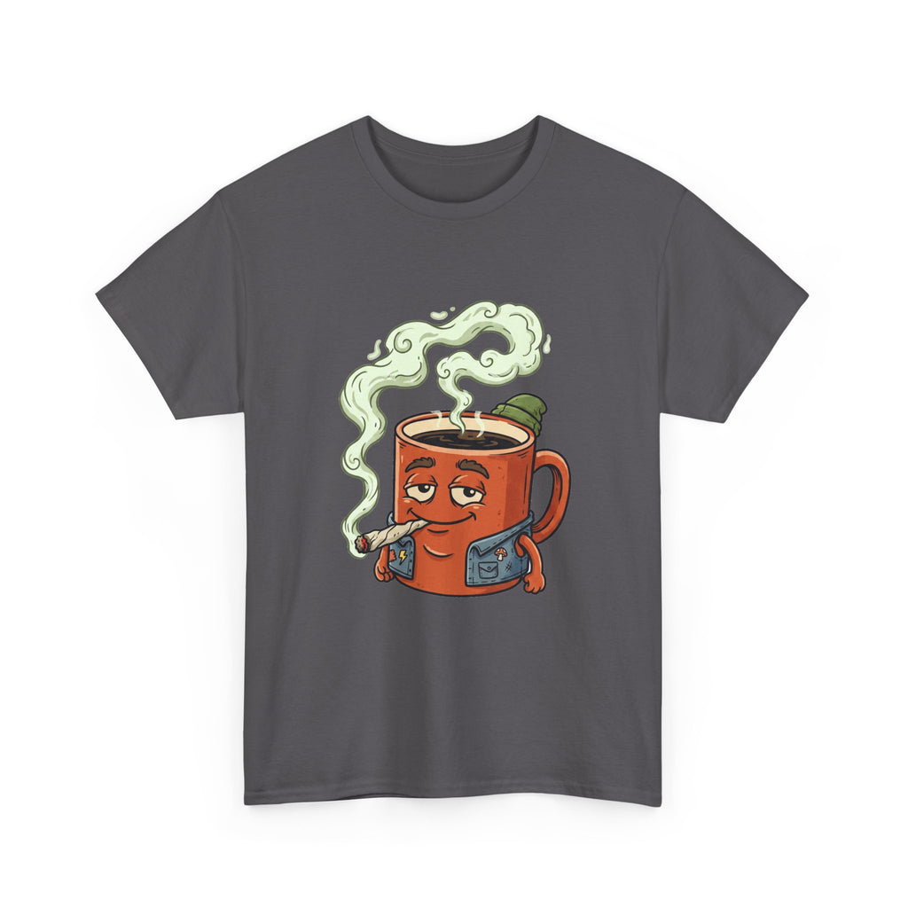 Coffee and a Joint Tee — Funny Smoking Coffee Graphic T-Shirt