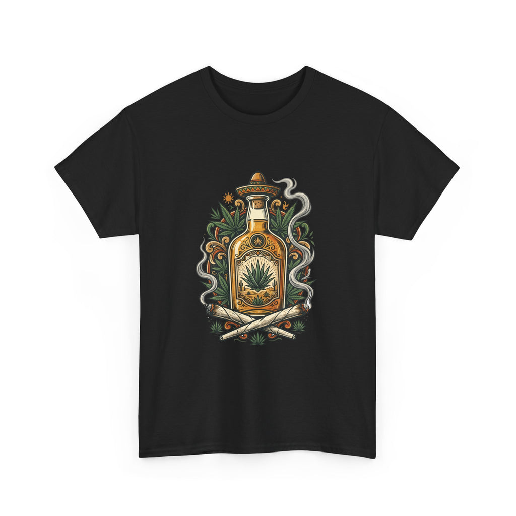 Tequila Bottle Graphic Tee — Agave Spirit Illustration T-Shirt