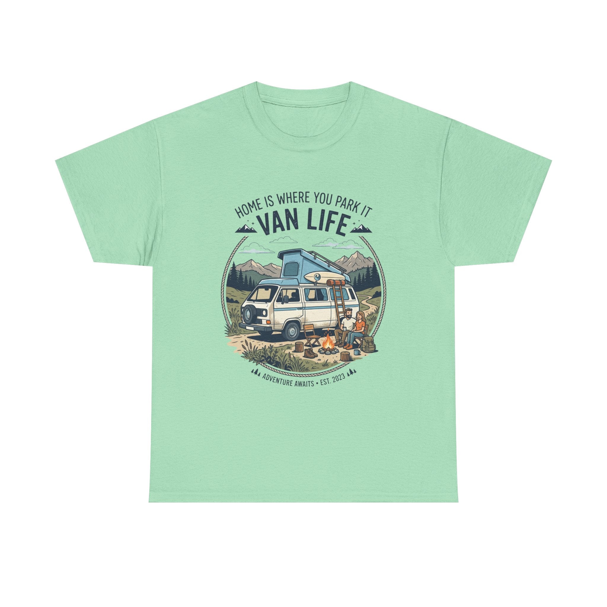 Van Life T-Shirt — "Home Is Where You Park It" Adventure Tee