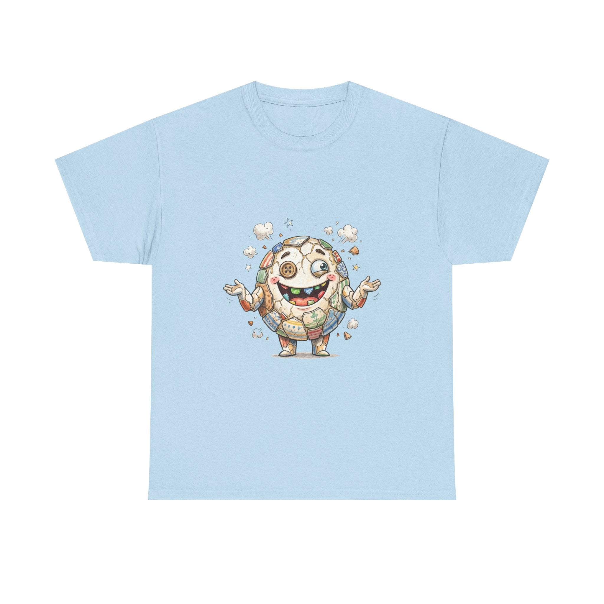 T-Shirt — Cute Kawaii Mosaic Egg Character Illustration Tee